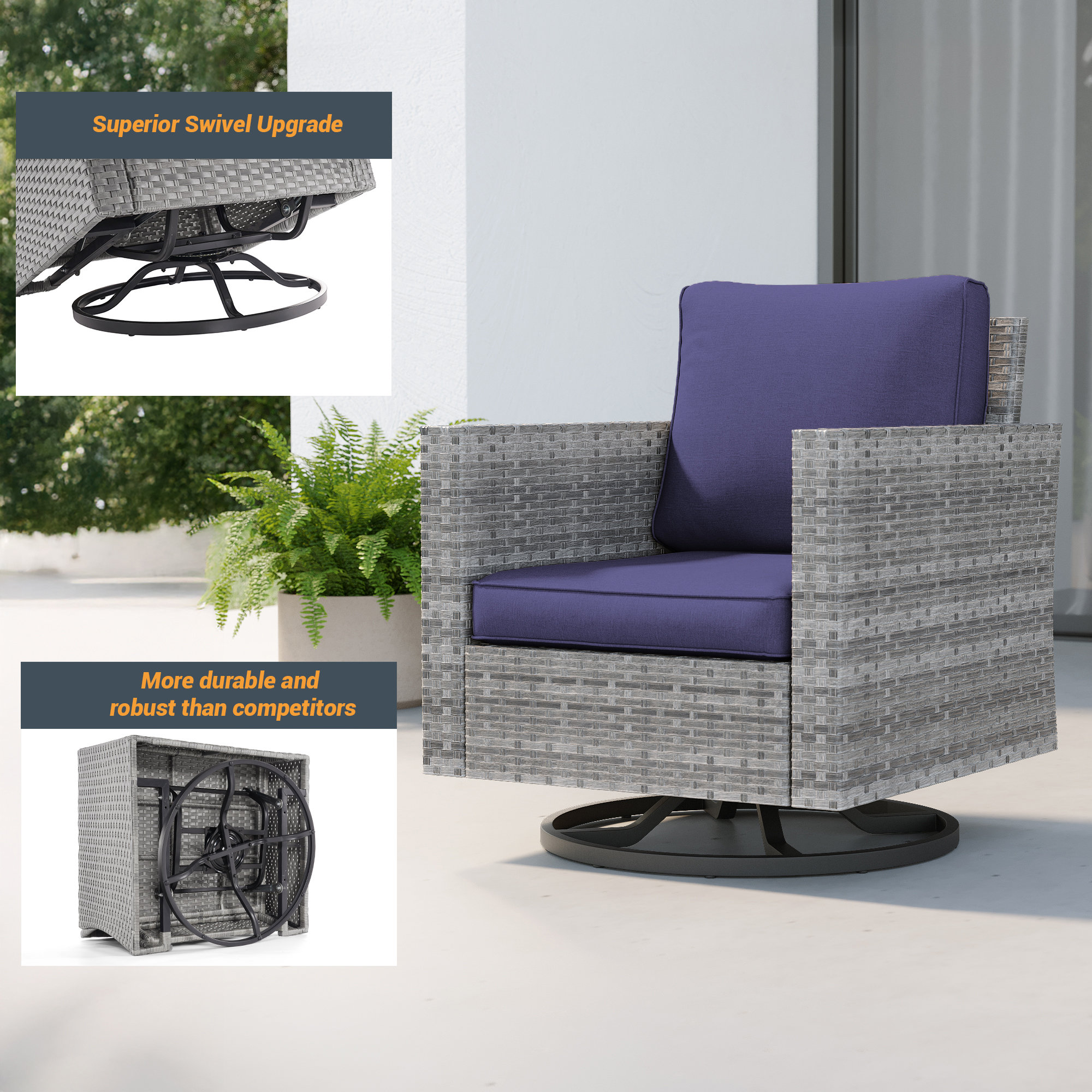 Sonkuki SD-PS2R-HNY-T3 Patio-Conversation-Sets - View #3