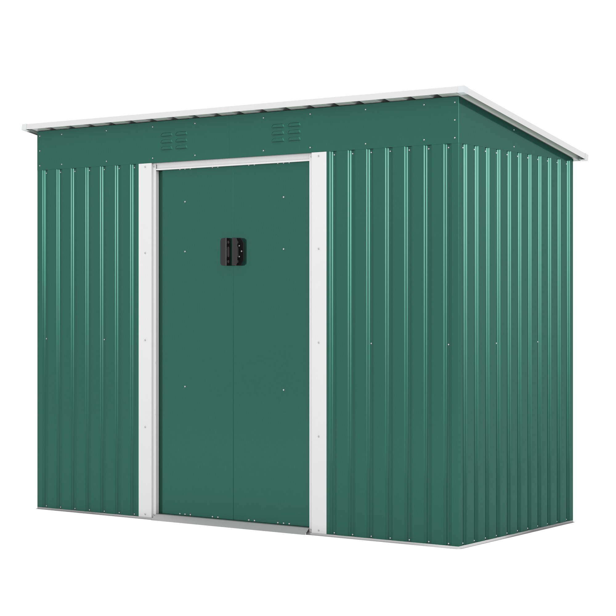 Jaxpety 9-ft X 4-ft SKY Galvanized Steel Storage Shed In The Metal ...