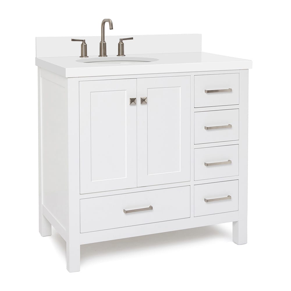 ARIEL A037SLWQOVOWHT Bath-Vanity-Combo - View #3