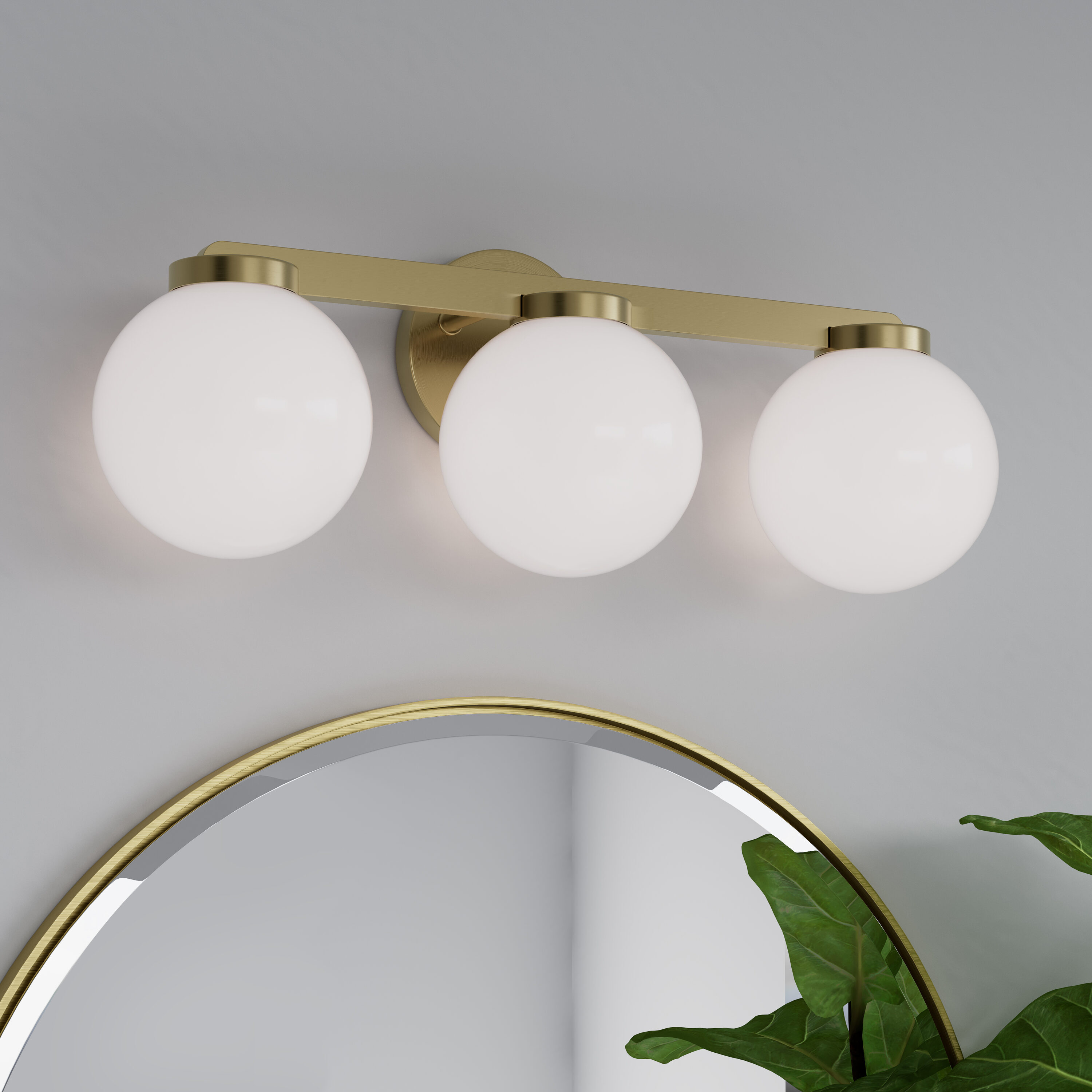 Millennium Lighting Ardeva 22-in 3 Light Brushed Brass Modern/contemporary Bathroom Vanity light