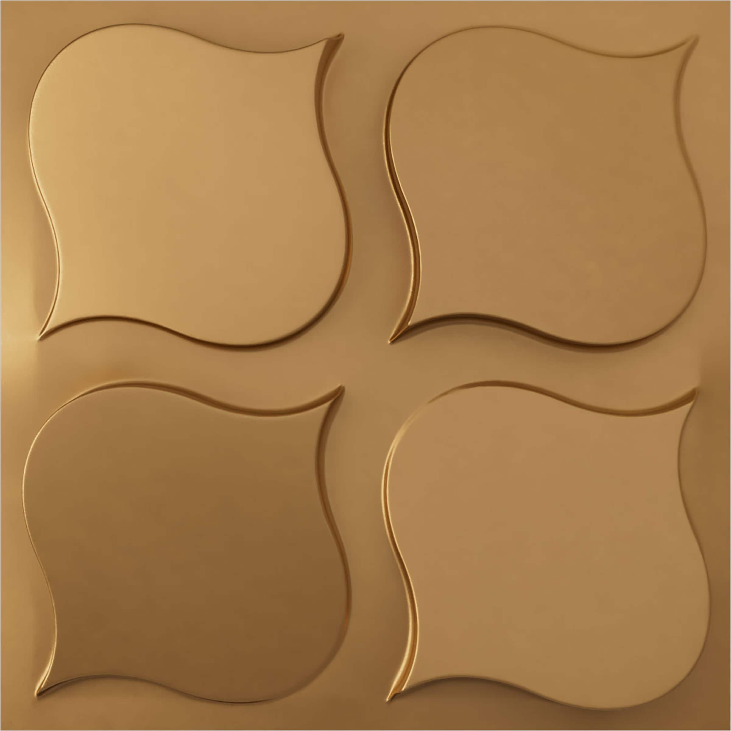Ekena Millwork WP20X20CVBGL 19-5/8-in x 19-5/8-in Embossed Paintable/Stainable Gold PVC Geometric Wall Panel ( 2.67-sq ft )