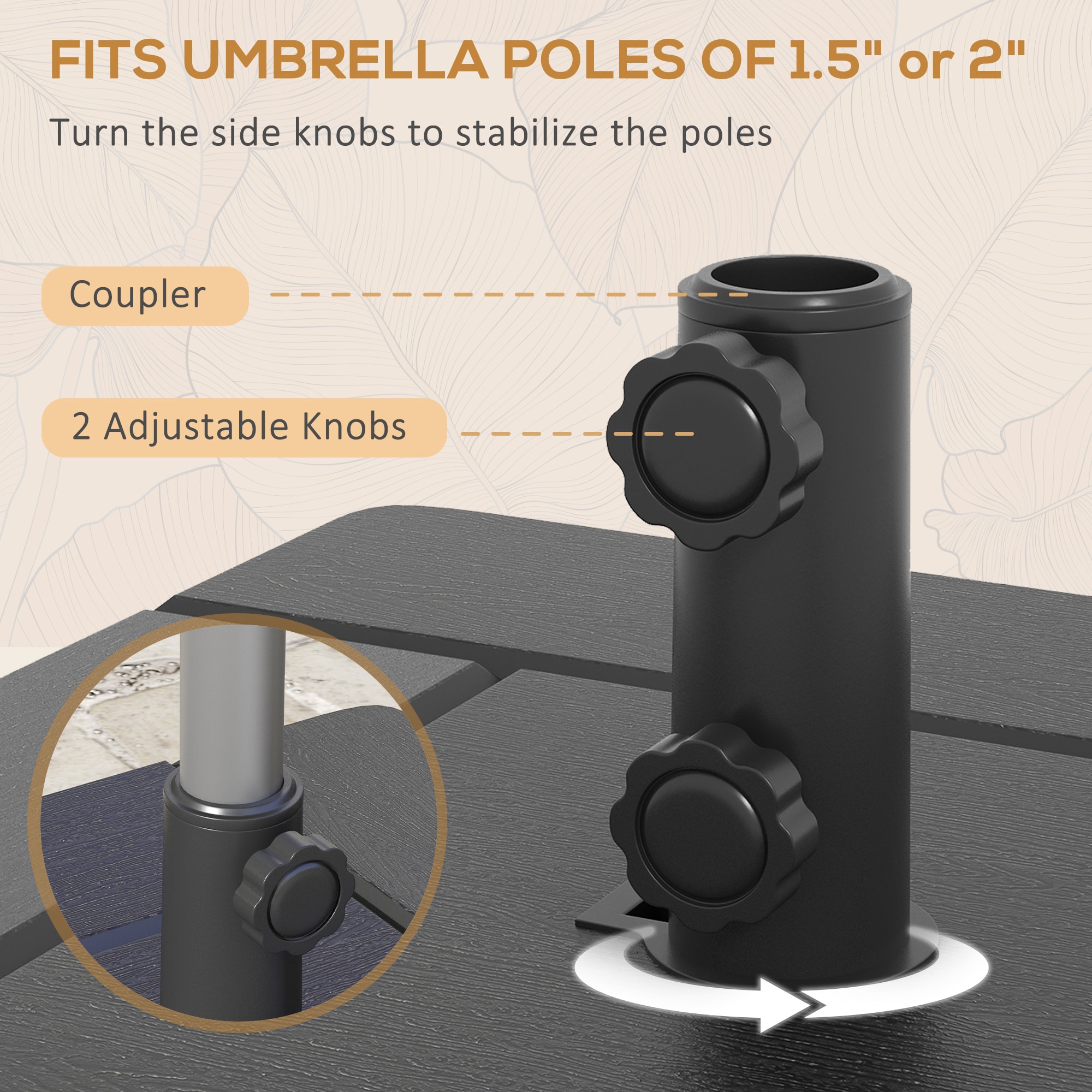 Kahomvis AOS-QP109-238 Umbrella-Bases - View #5
