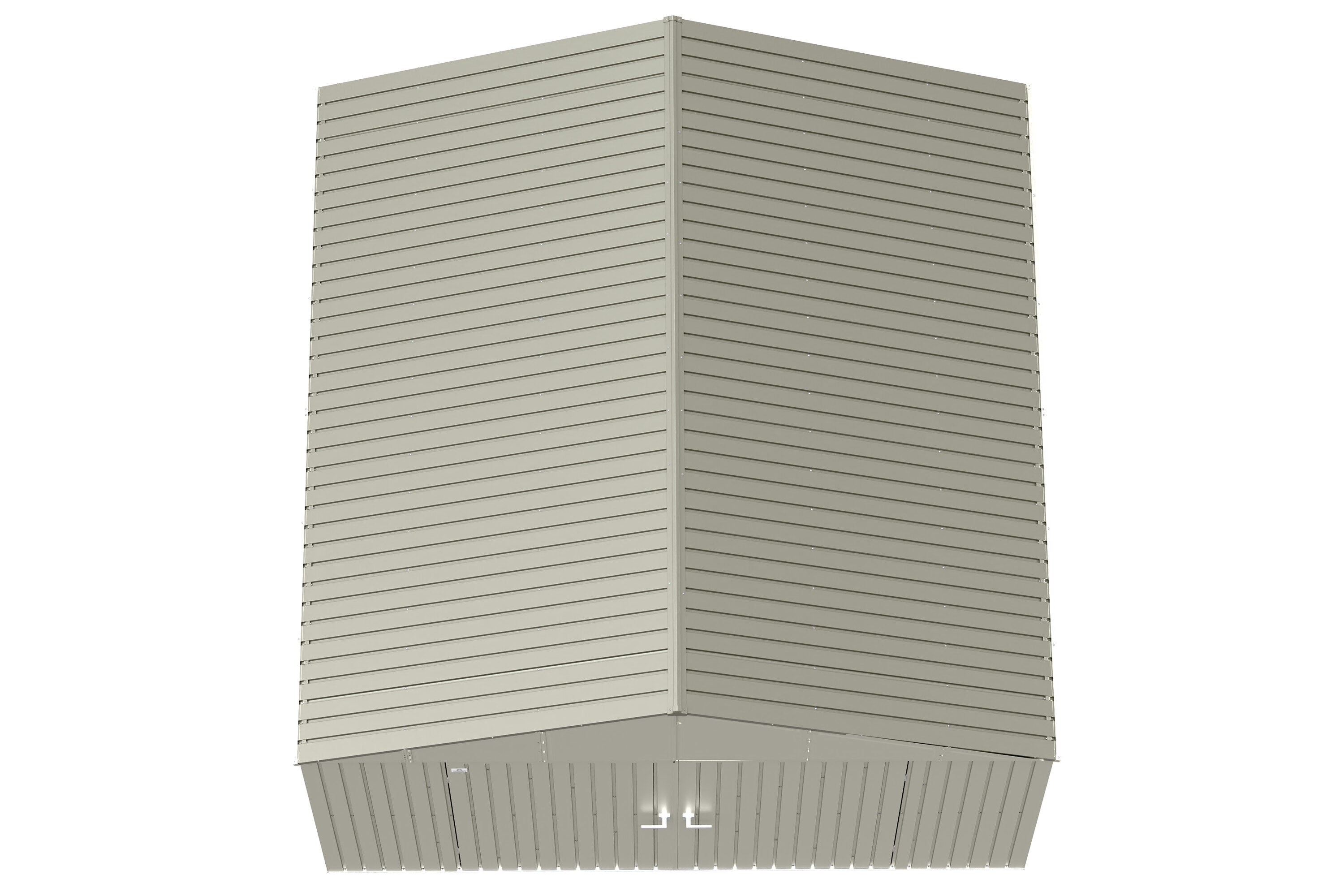 Elite 12' x 12' Cool Grey Steel Storage Shed Kit