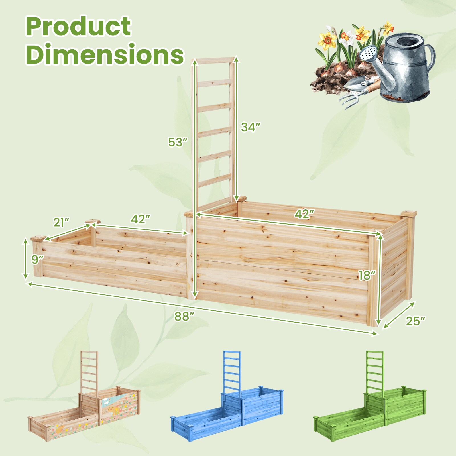 Costway CSHY006095 Raised-Planter-Boxes - View #3