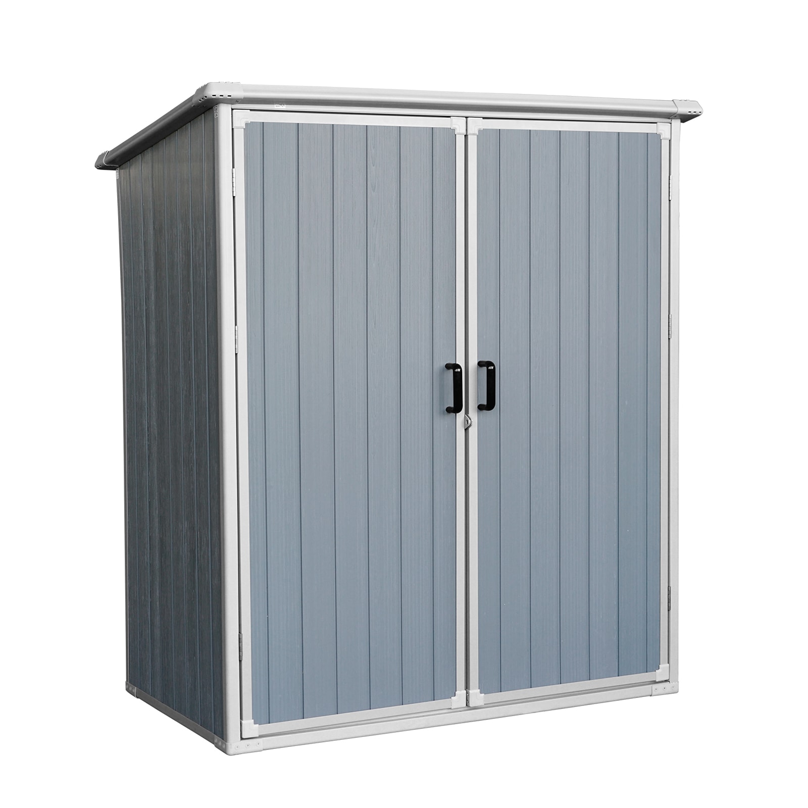 Mondawe MD-WWC00033 5-ft x 3-ft Gray Lean-to Resin Storage Shed (Floor Included)