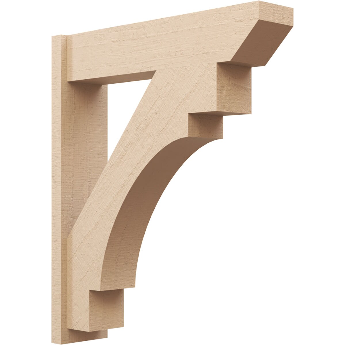 Ekena Millwork 2137151 Timberthane Rough Cedar Faux Wood Merced Slat Outlooker 8-in W x 34-in D x 40-in H Primed Tan