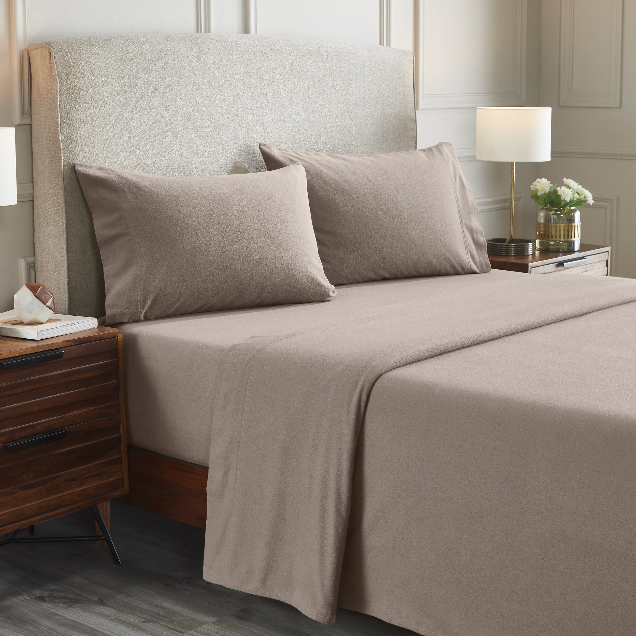 Superior 144-Thread Count Flannel Bed Sheet Set