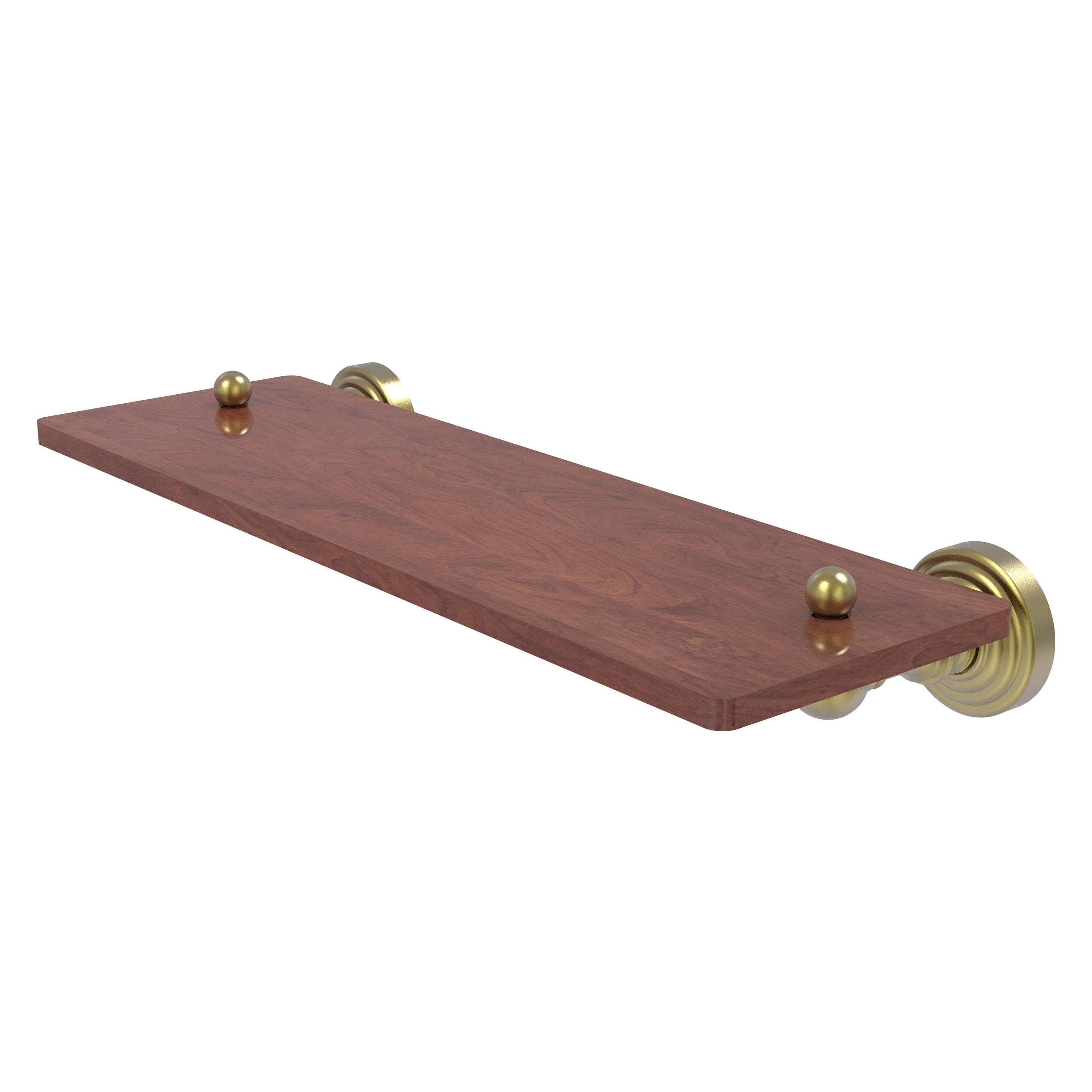Allied Brass WP-1-16-IRW-SBR Waverly Place Satin Brass Wall mount Bathroom Shelf ( 16-in x 2.5-in x 5-in )
