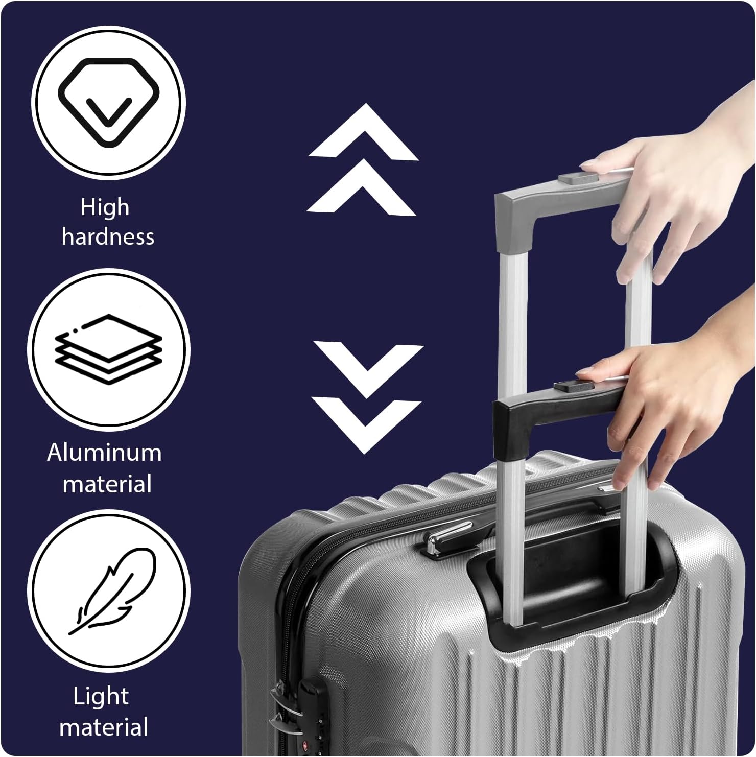 IZOD Zane 20 inch Carry On Expandable ABS Hardside Luggage with