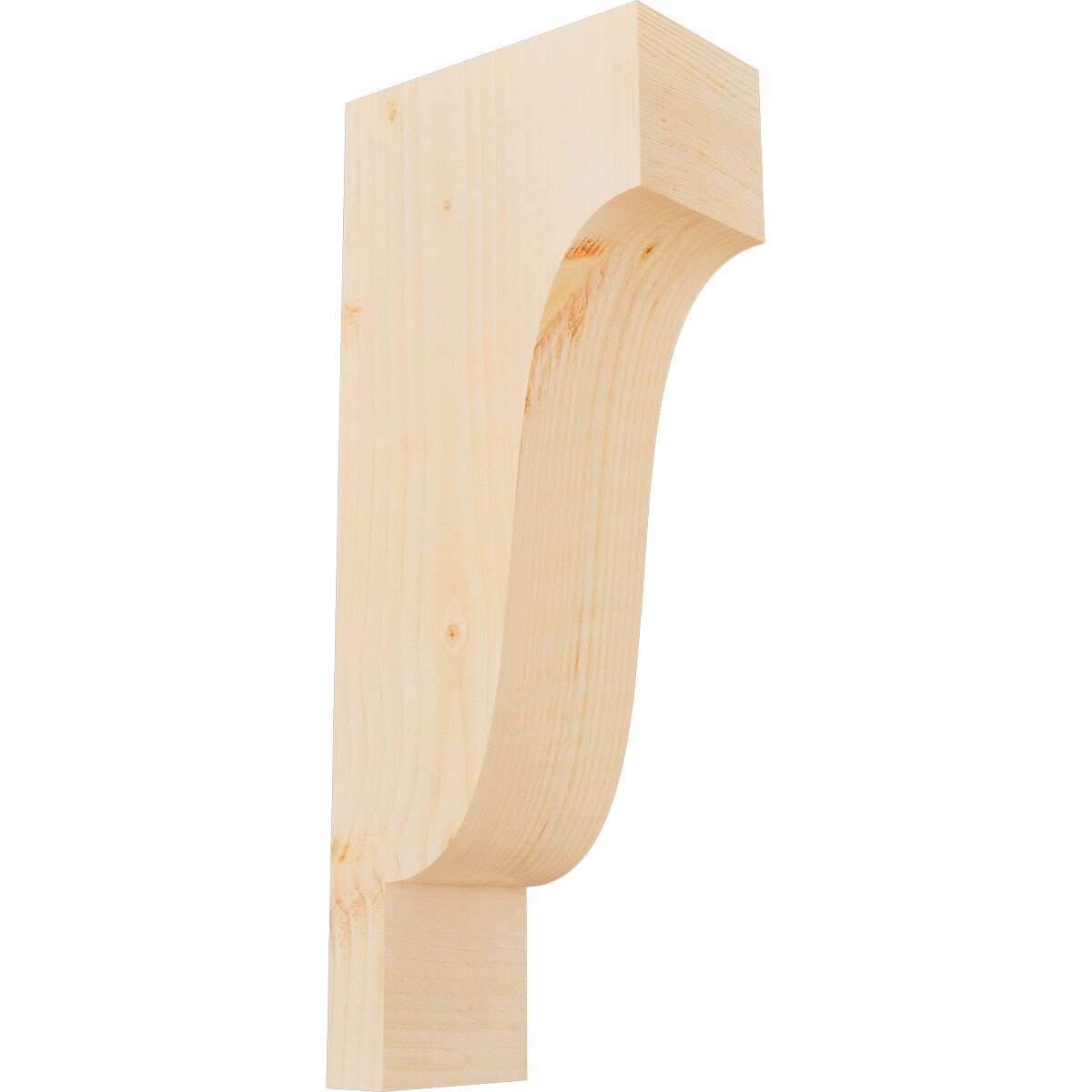 Ekena Millwork COR06X10X26NEW00SDF 5-1/2-in x 10-in x 26-in Newport Unfinished Douglas fir Wood Paintable/Stainable Corbel