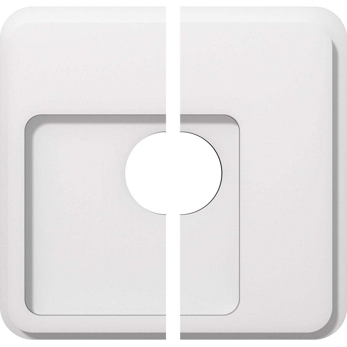 Ekena Millwork CMP12LN2-03000 Lucan 12-in W x 12-in L Contemporary White PVC Split Ceiling Medallion