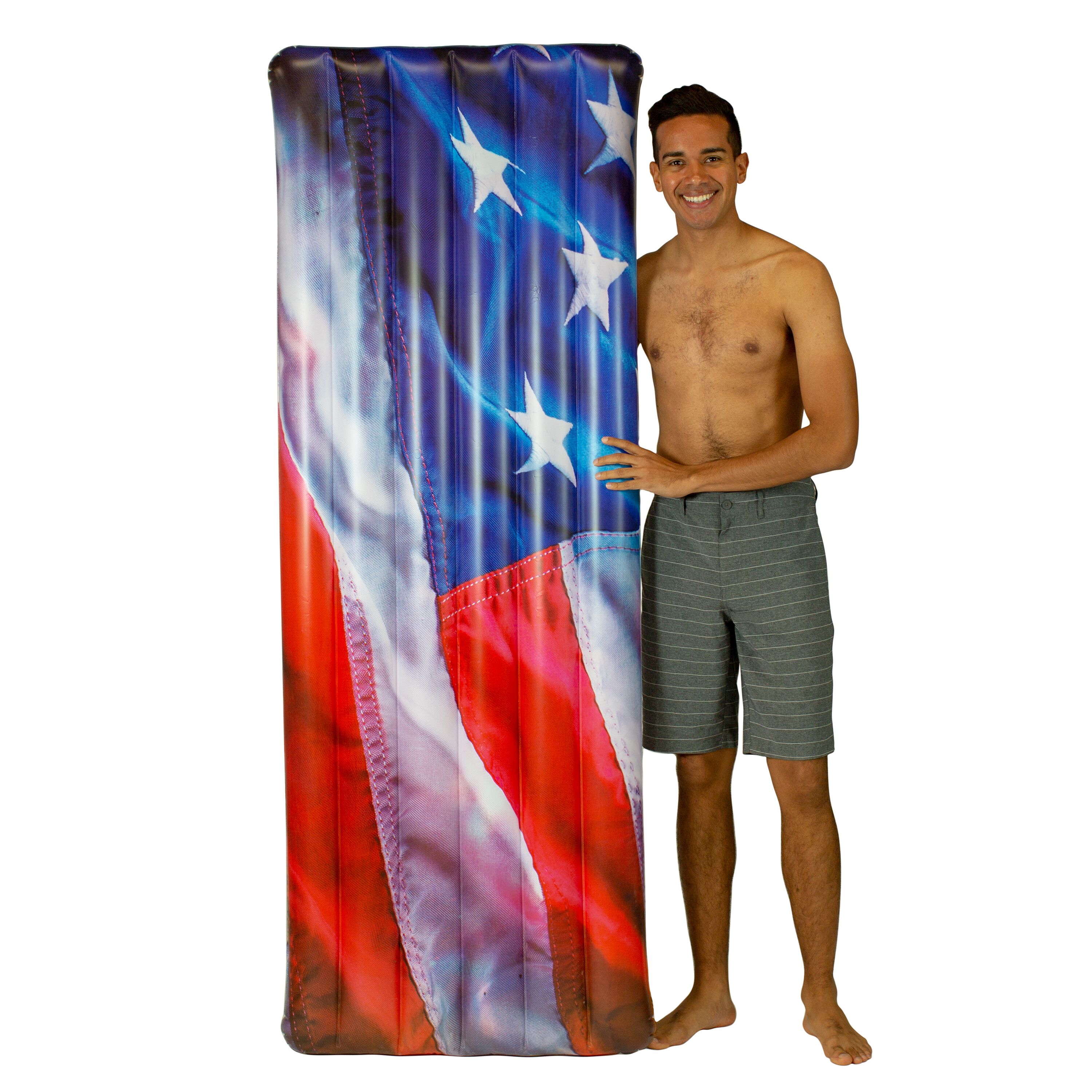 PoolCandy Stars and Stripes Deluxe Pool Raft