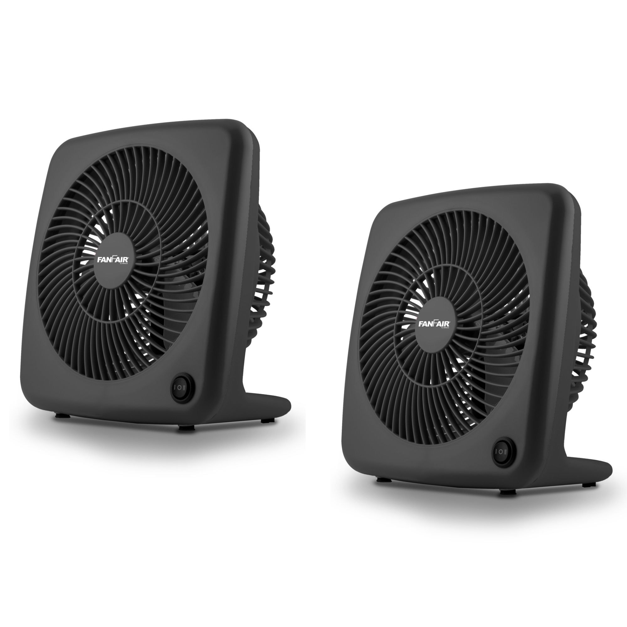 FanFair WFBF700K2PK697 7-Inches 125 -Volt 2 -Speed High Velocity Indoor Black Box Fan Fan