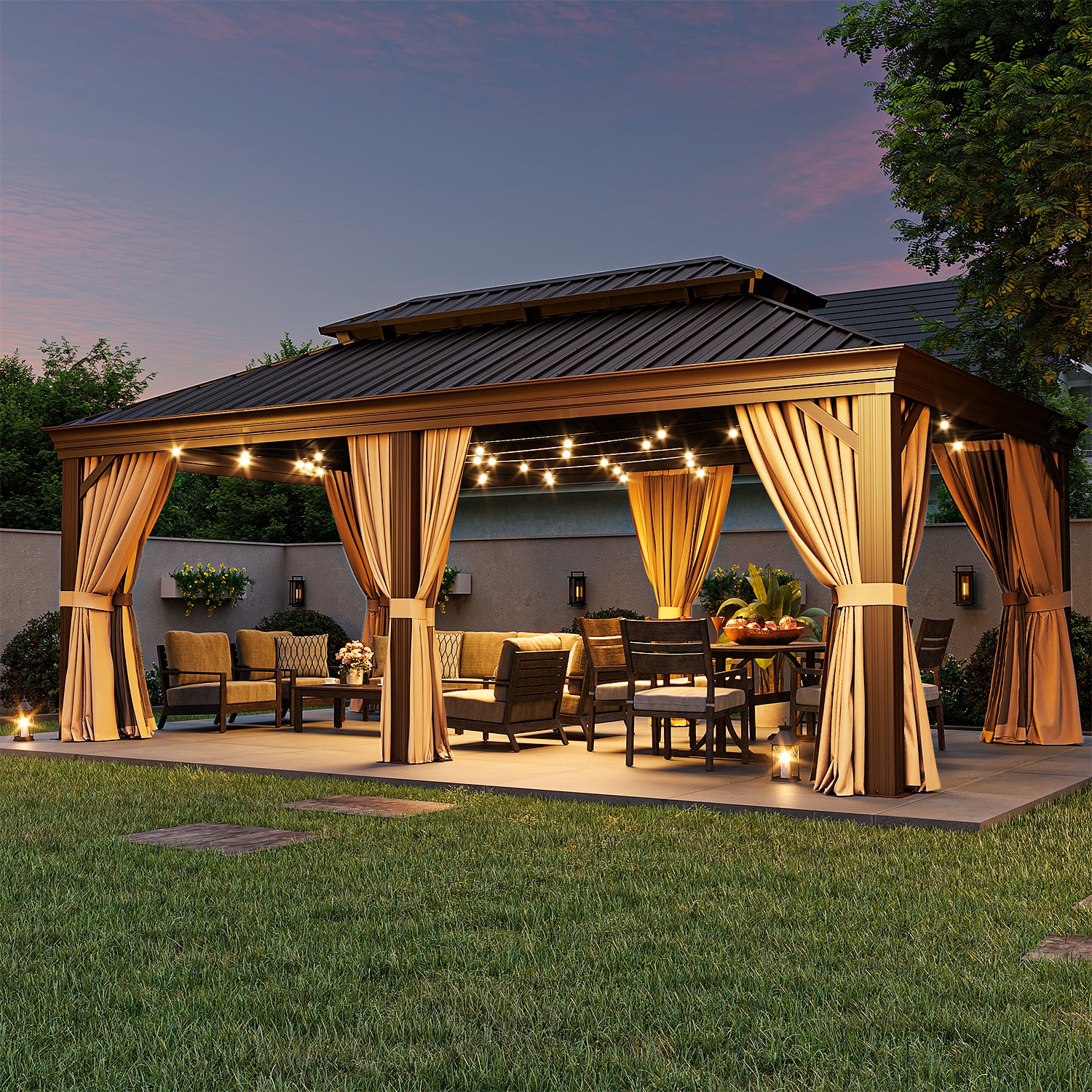 AOXUN AX-00703G-L Wood-Resin-Gazebos - View #2
