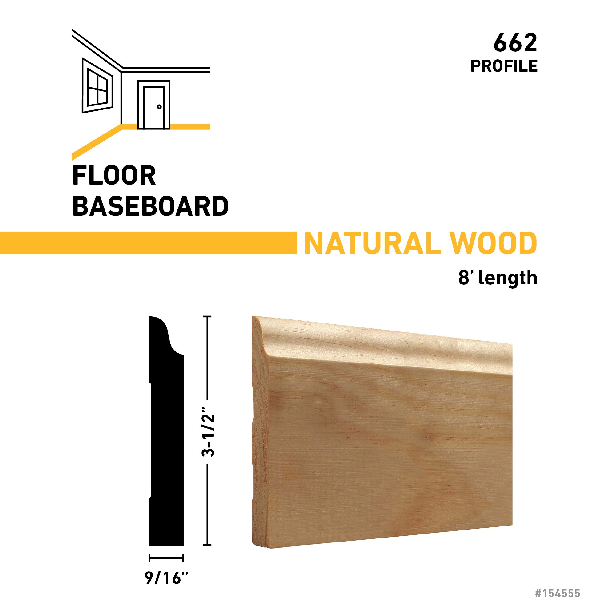 RELIABILT 662 8PINE Baseboard-Moulding - View #3