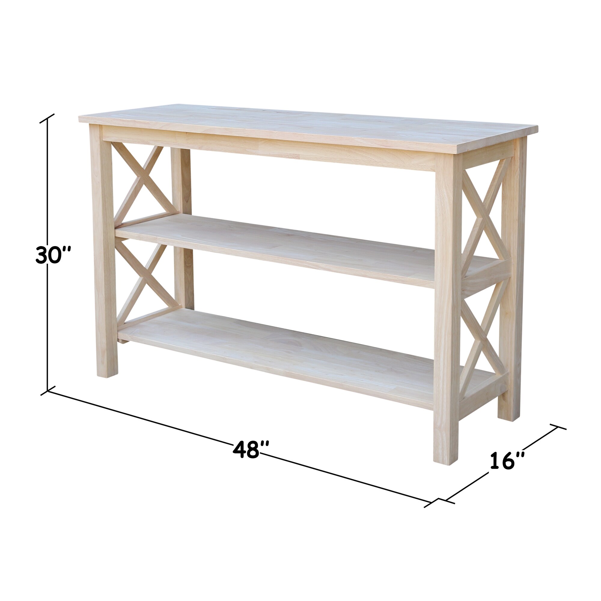 International Concepts Casual Unfinished Console Table in the Console ...