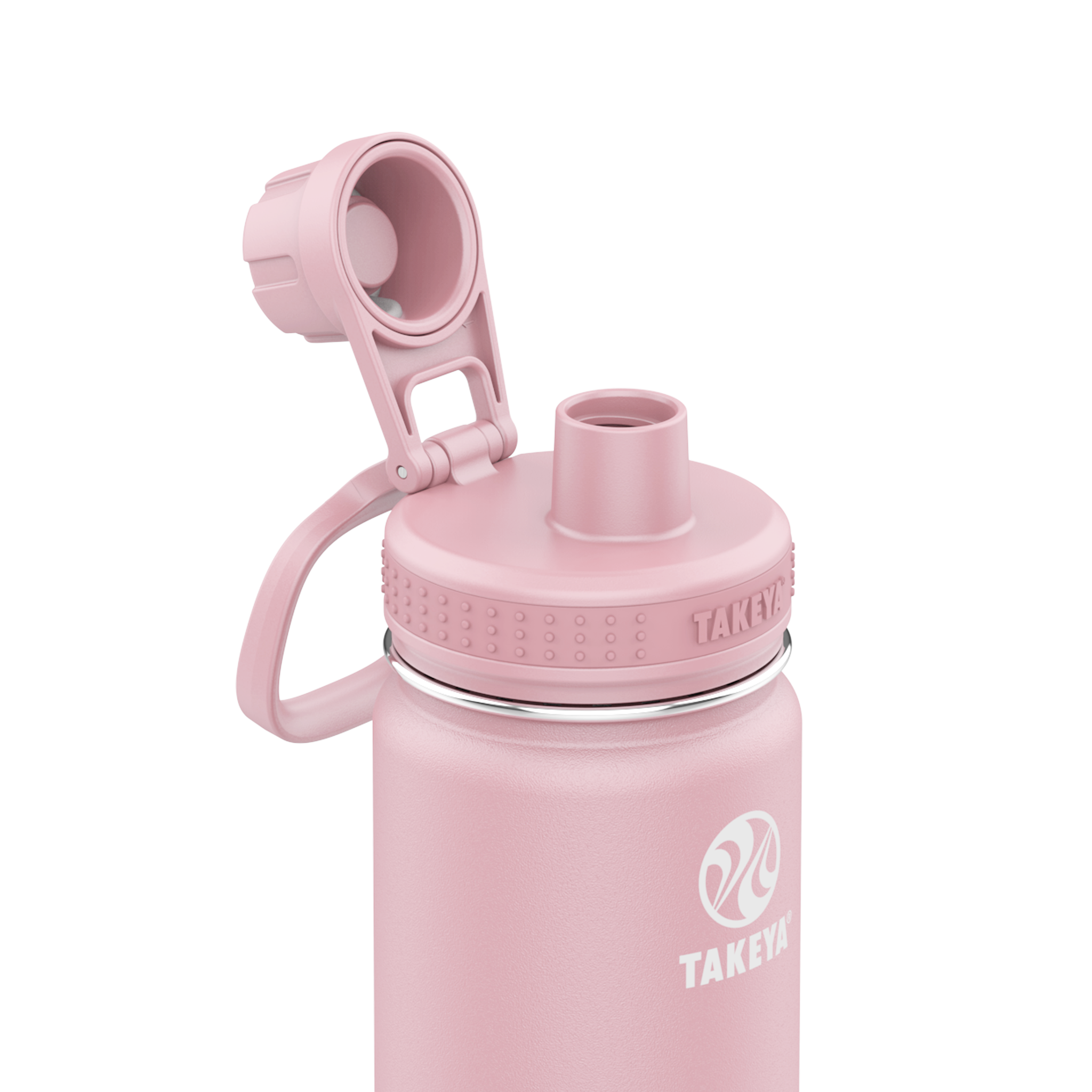 Stainless Steel Water Bottle Straw Lid,in Pink, 40 fl. oz. Botella