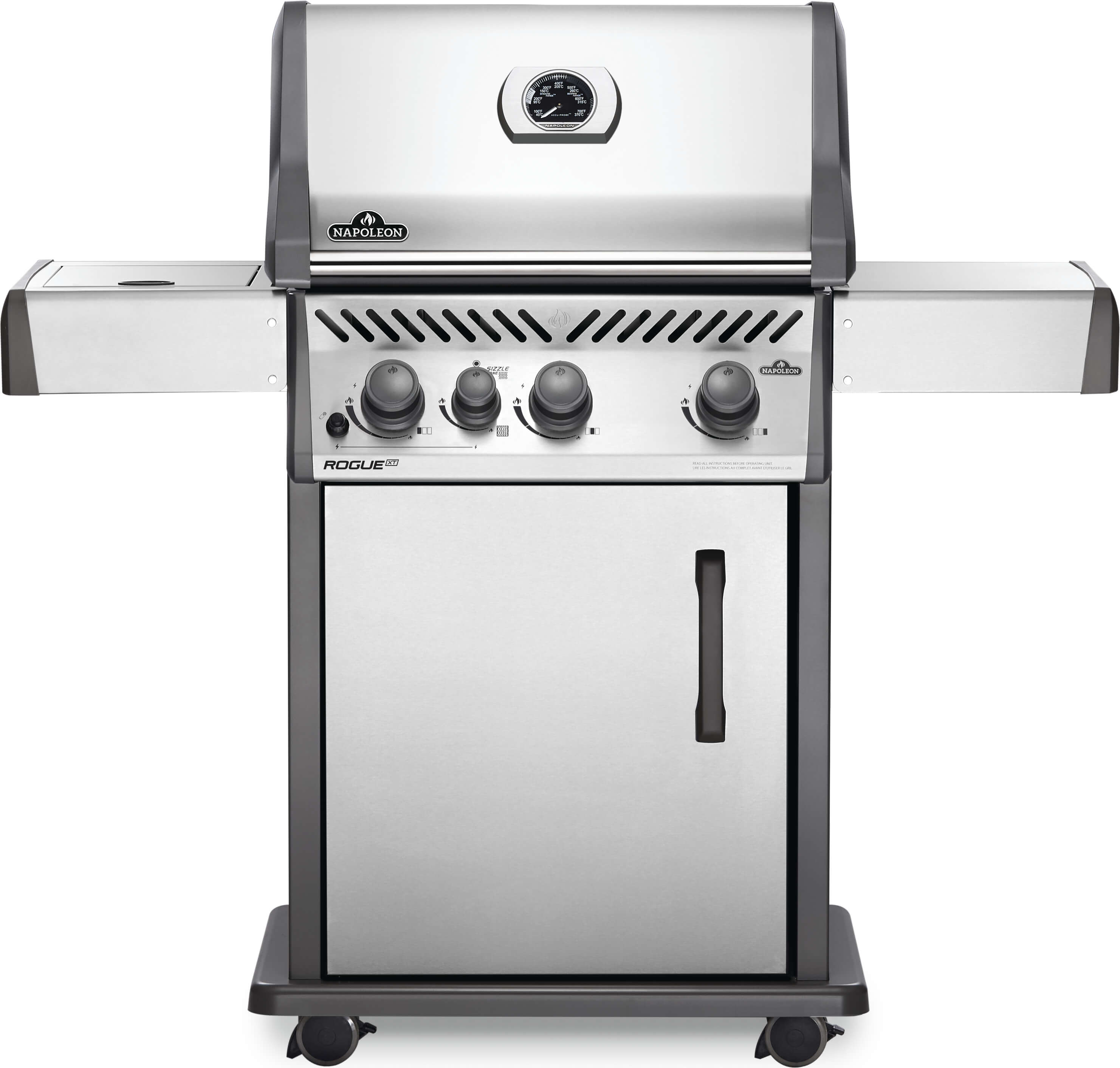 NAPOLEON Rogue XT Stainless Steel 3-Burner Propane Infrared Gas Grill with 1 Side Burner in the Gas Grills department at Lowes.com