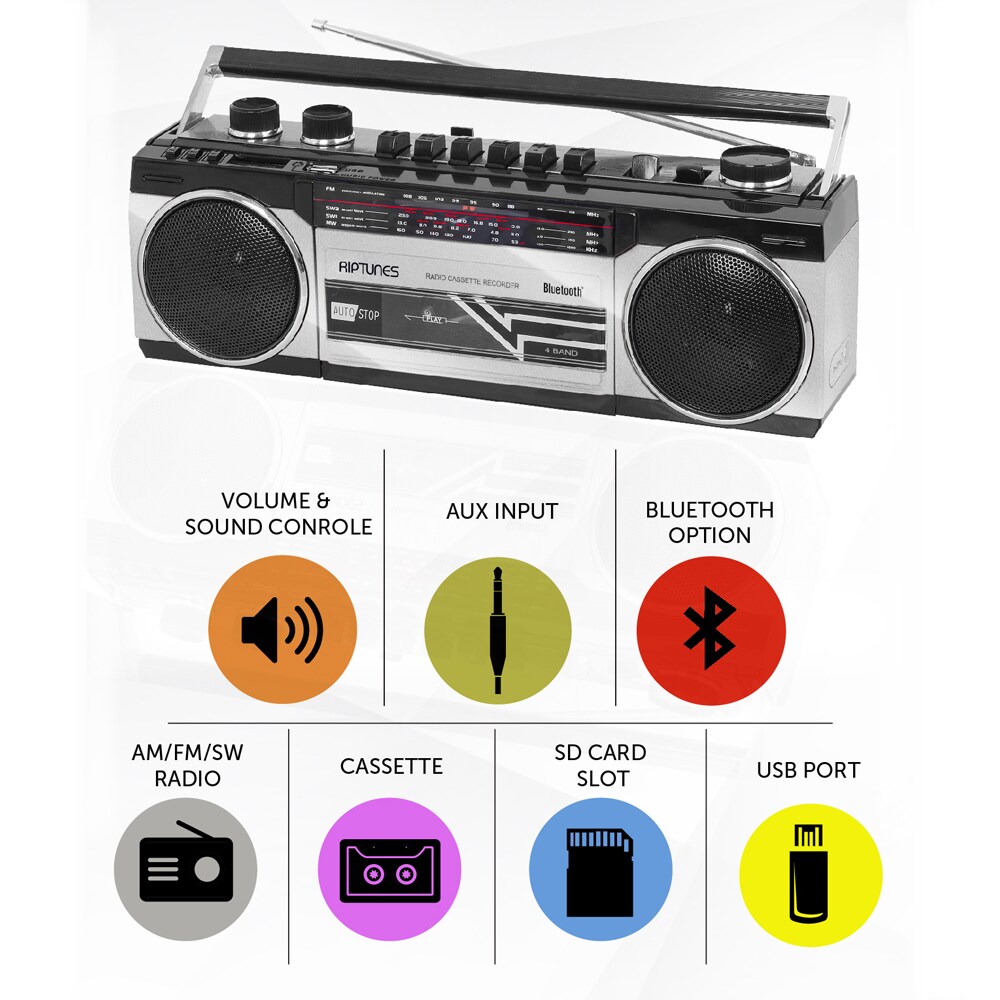Riptunes WRACR400S697 Boomboxes-Radios - View #3