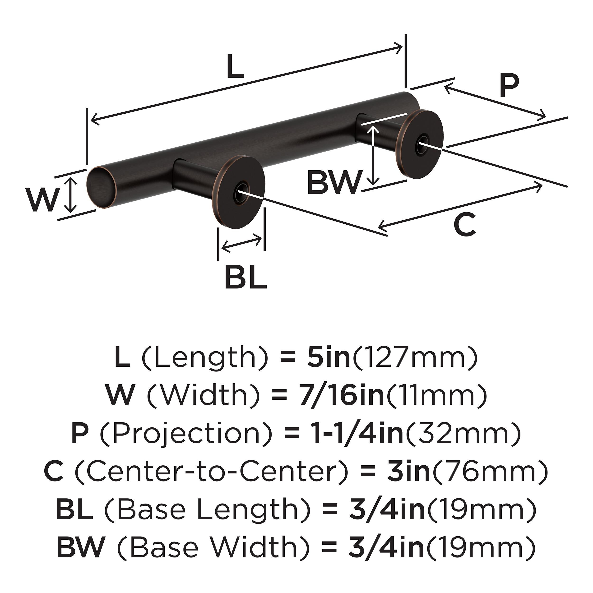 Amerock BP37390ORB Cabinet-Pulls - View #5