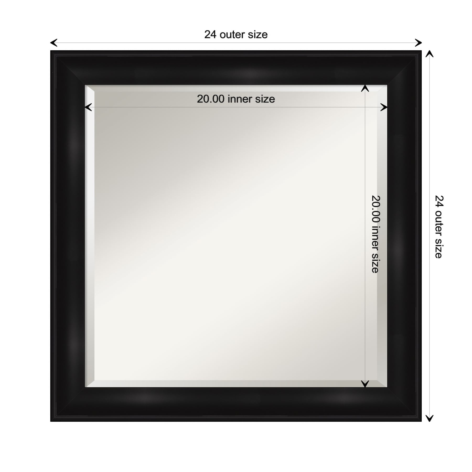 Amanti Art Grand 23.88-in x 23.88-in Square Bathroom Vanity Mirror ...