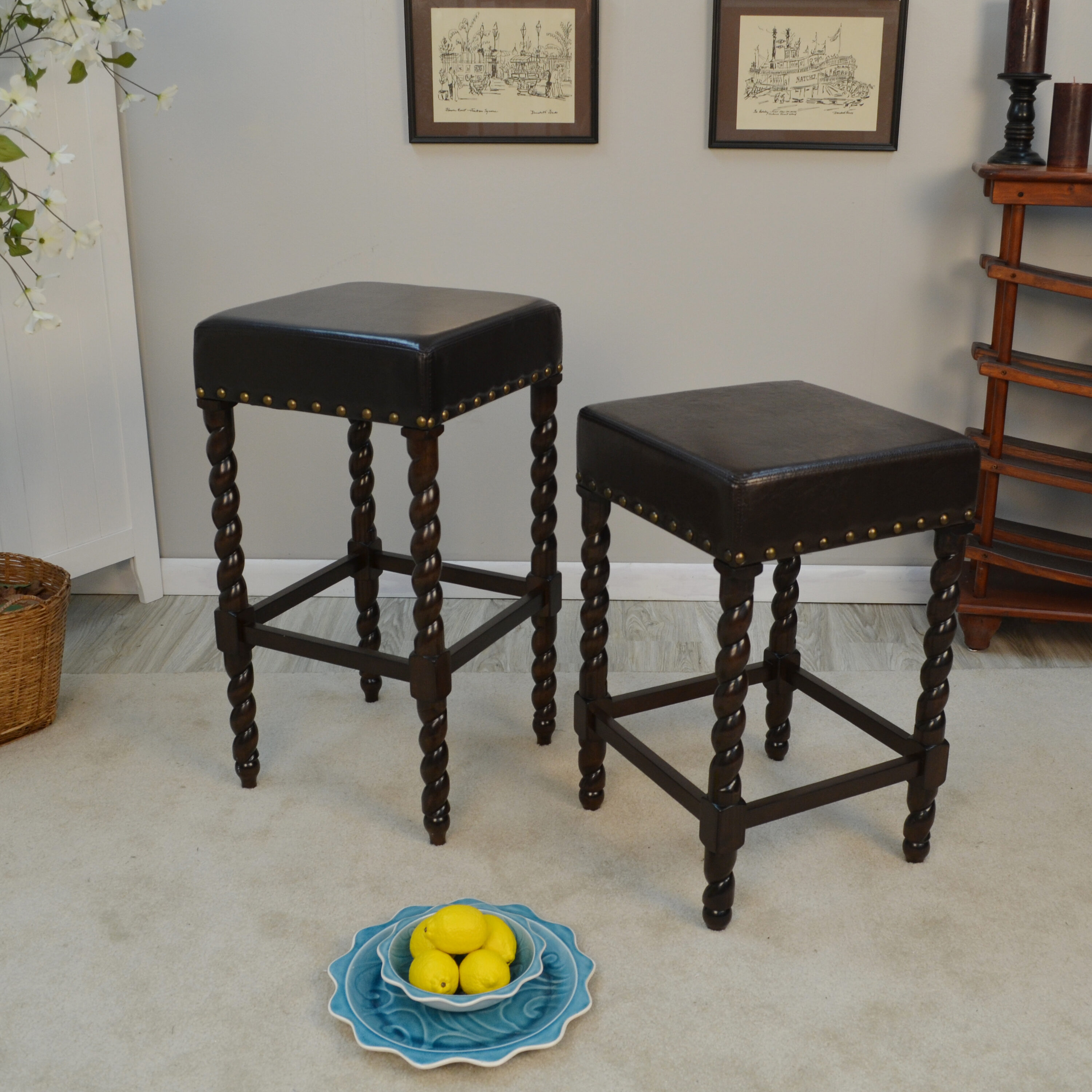 Carolina Cottage 3664-ESPBR stools - View #4