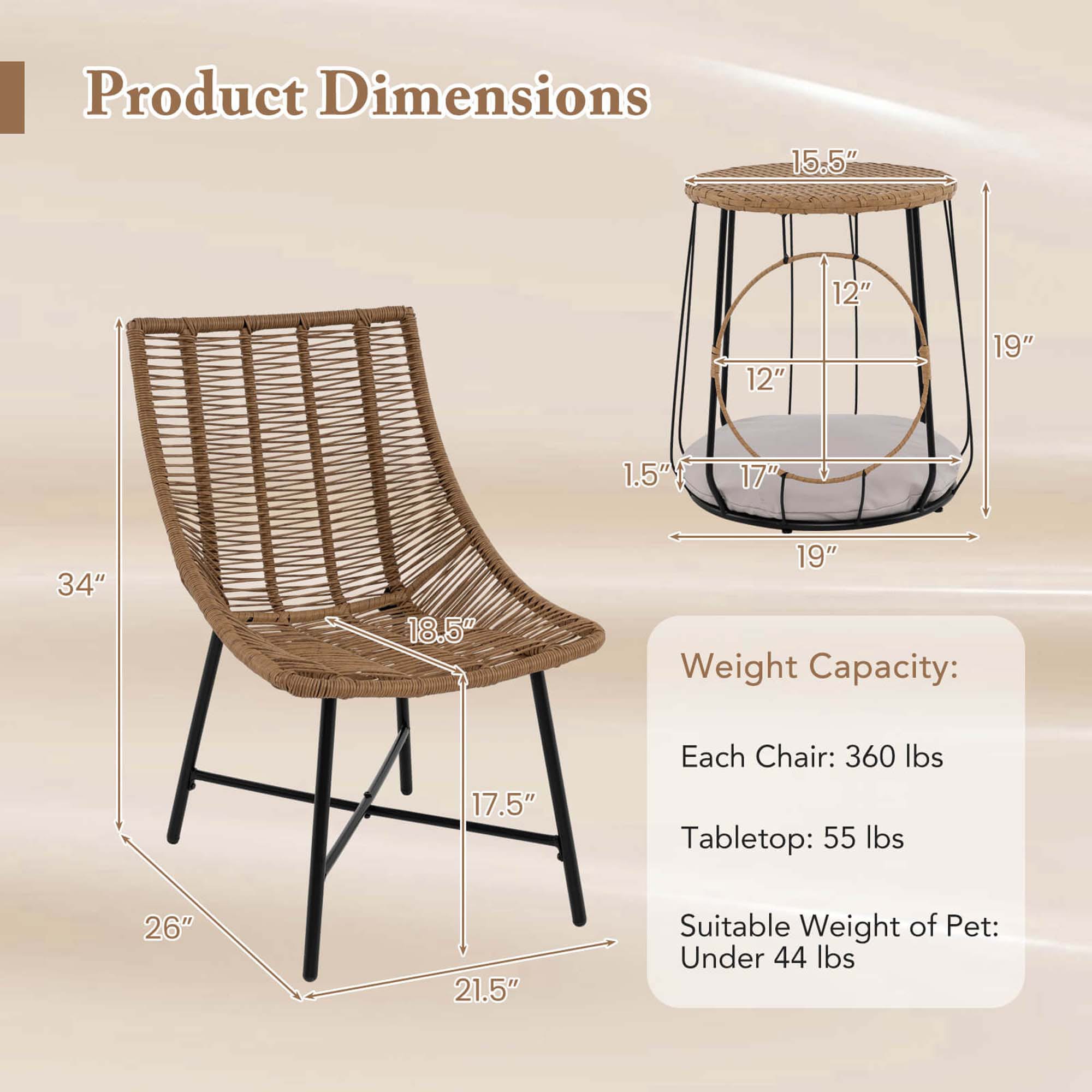 Costway HCST05468 Patio-Conversation-Sets - View #2