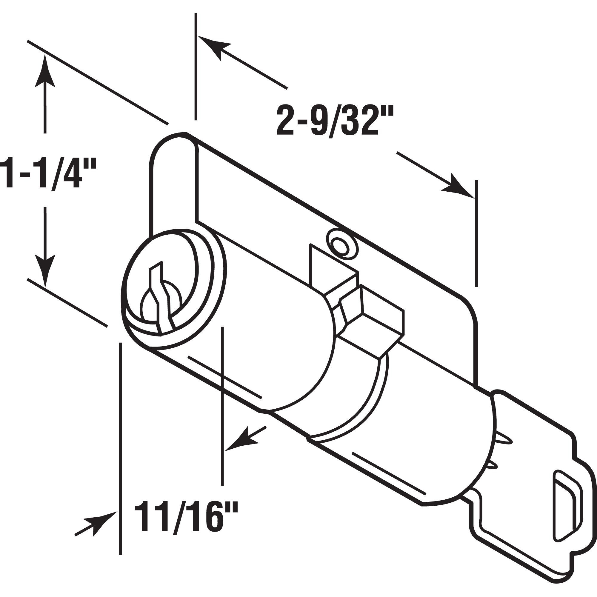 Satin Brass Keyed Double Cylinder Door Lock