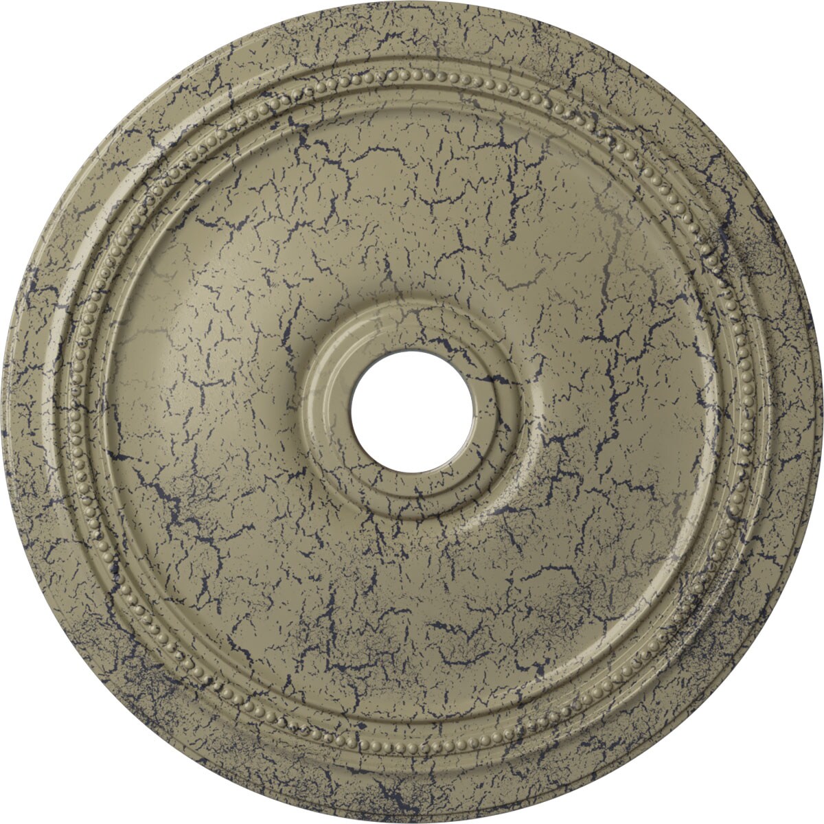 Ekena Millwork CM24DICSC Diane 24-in W x 24-in L Painted Castle Stone Crackle Polyurethane Whole Ceiling Medallion