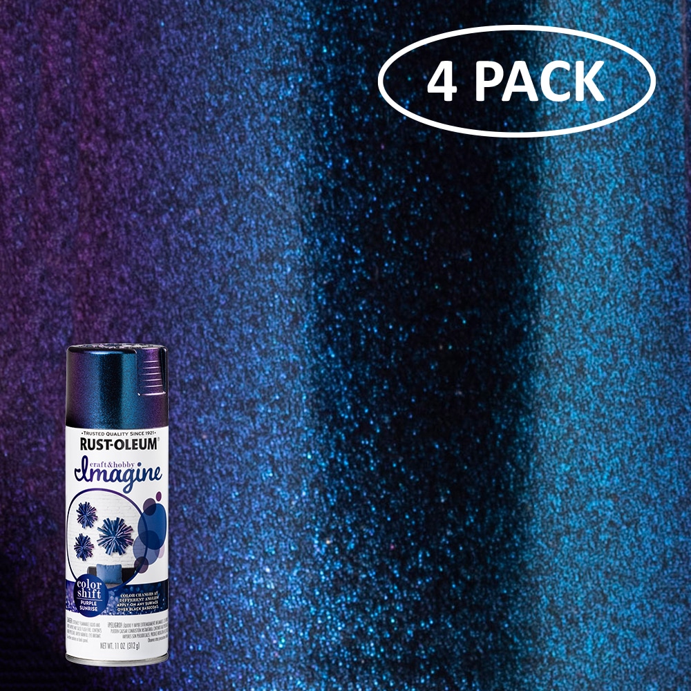 Rust-Oleum Imagine 4-Pack Gloss Purple Sunrise Spray Paint (NET WT. 11-oz )  in the Spray Paint department at
