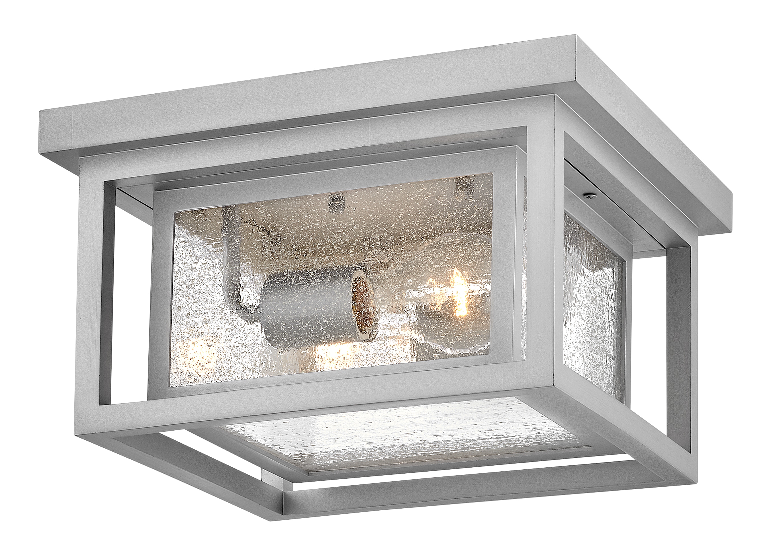 Hinkley 1003SI Republic 2 -Light 11-in Satin Bronze Indoor/Outdoor Flush Mount Light