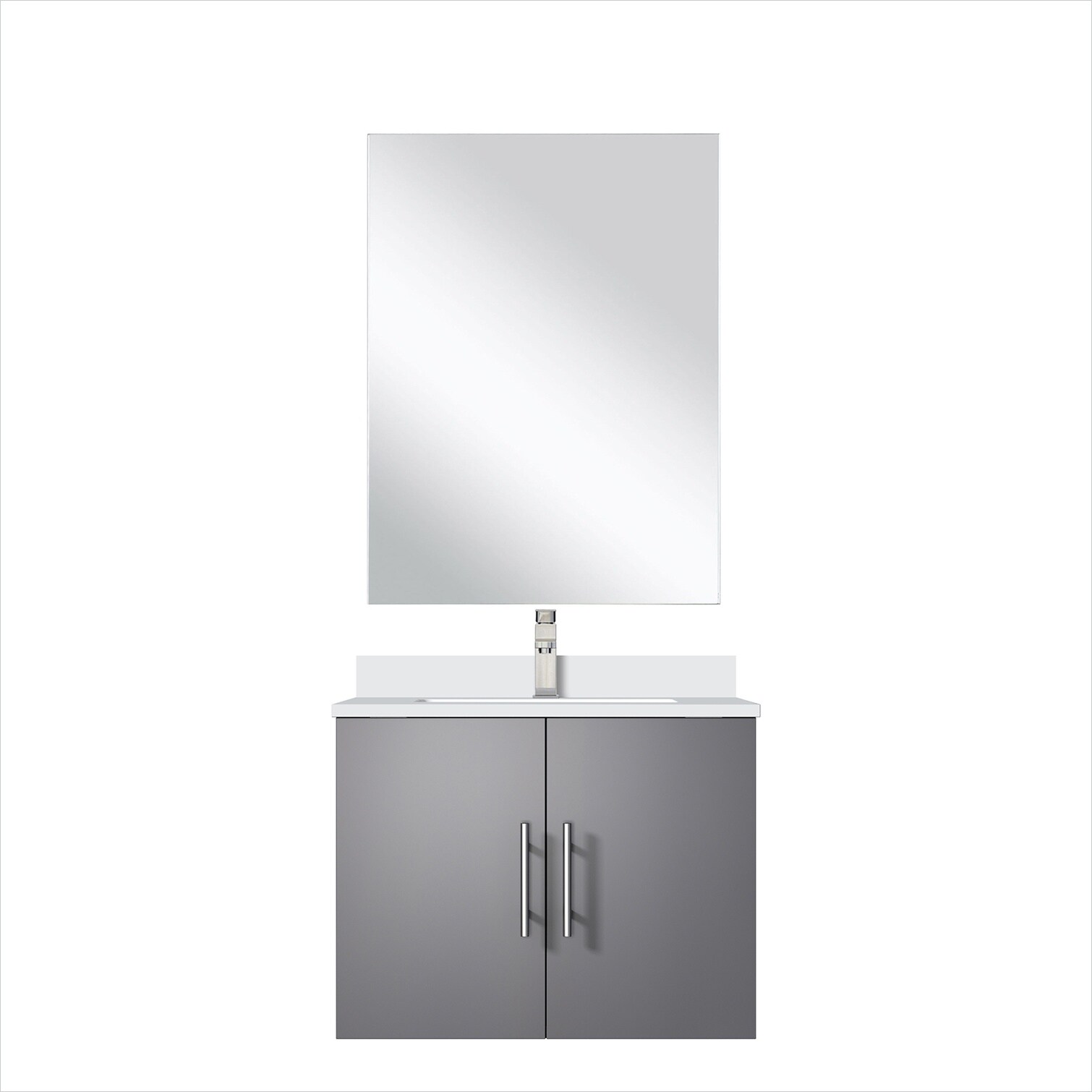 Naturefalls Cool Gray Single Bath Vanity Set with Cultured Marble Top ...