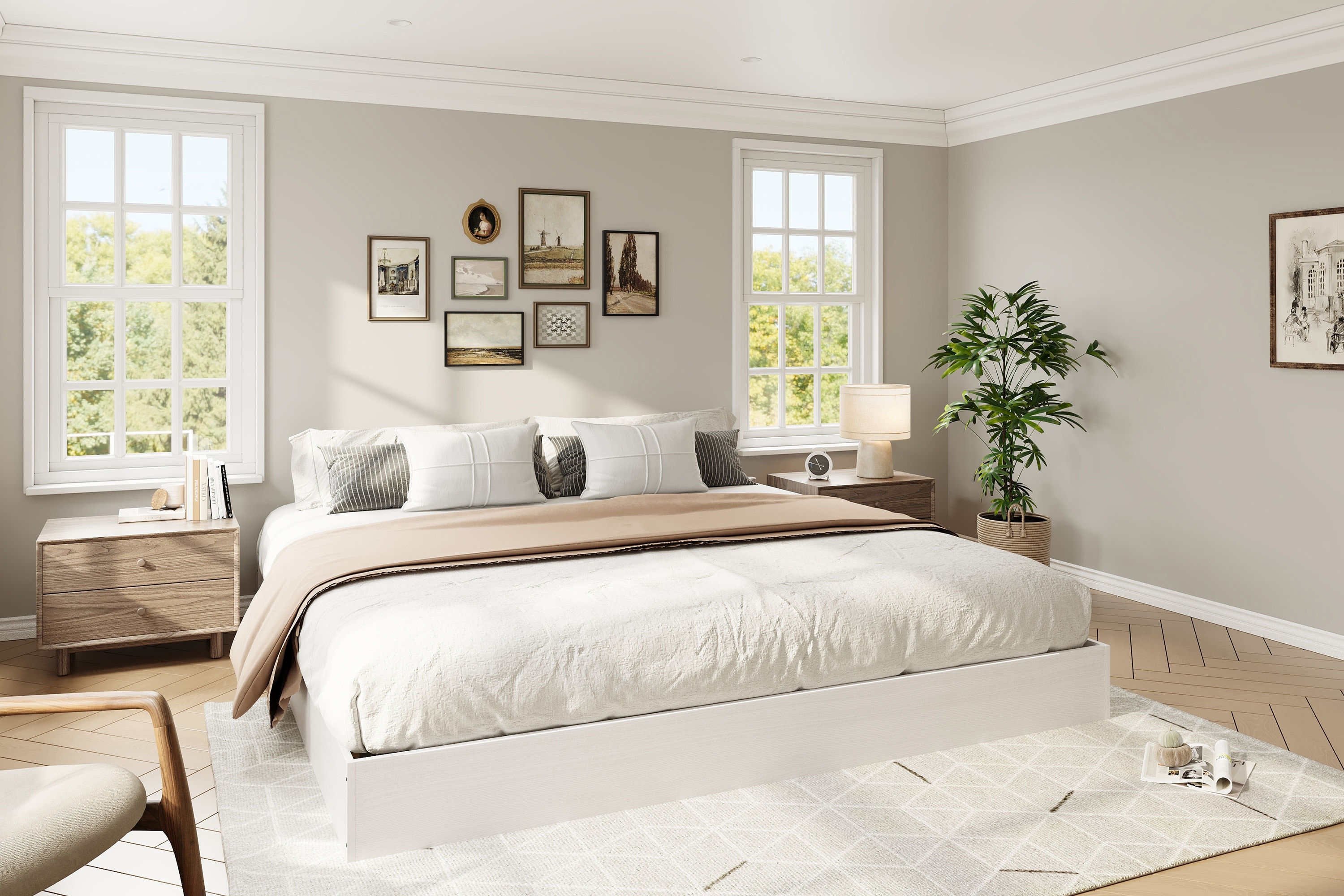 Garvee Modern Minimalist Platform Bed...