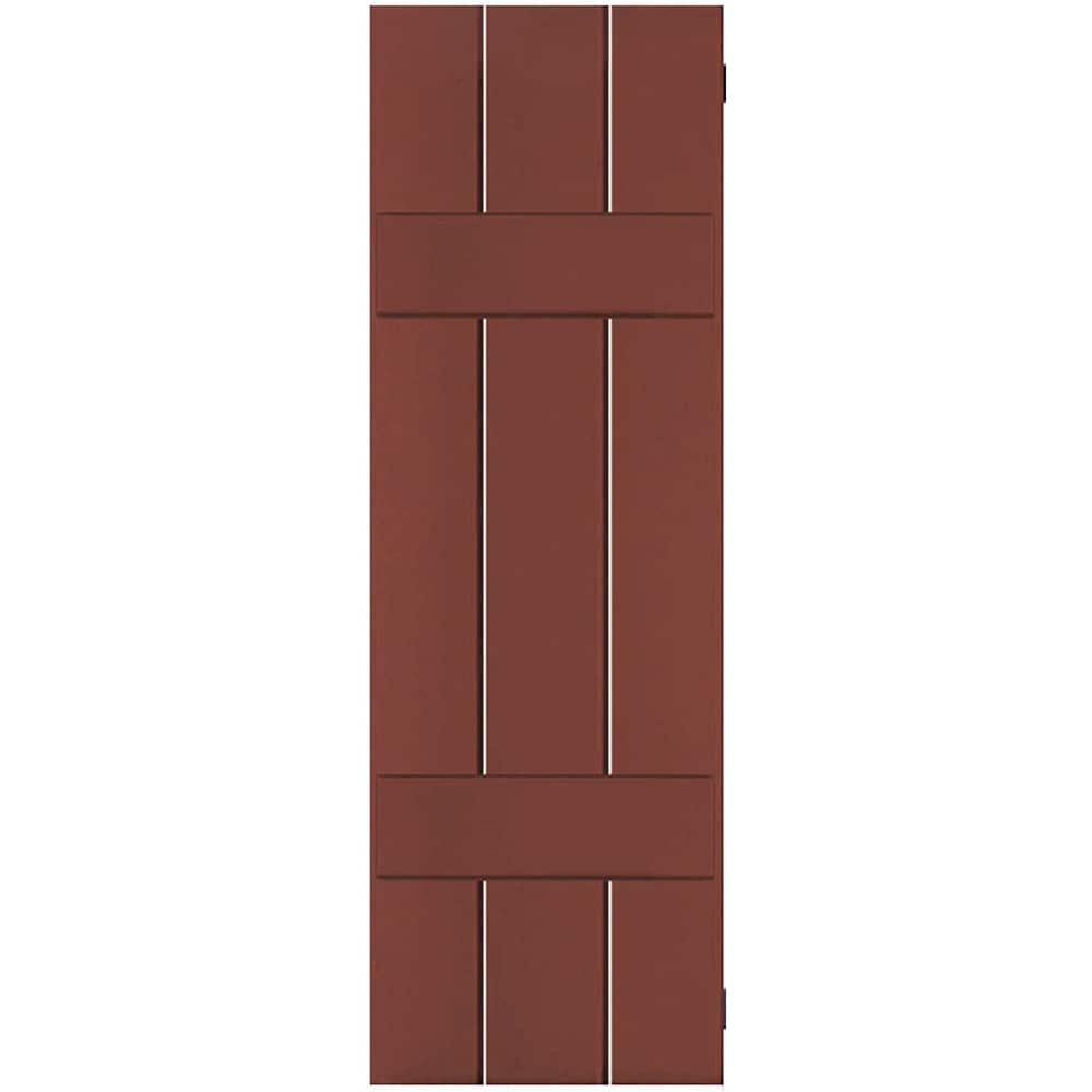 Ekena Millwork RWB12X073RWP 12-in W x 73-in H Country Redwood Board and batten Wood Exterior Shutters ( 2 -Pack )