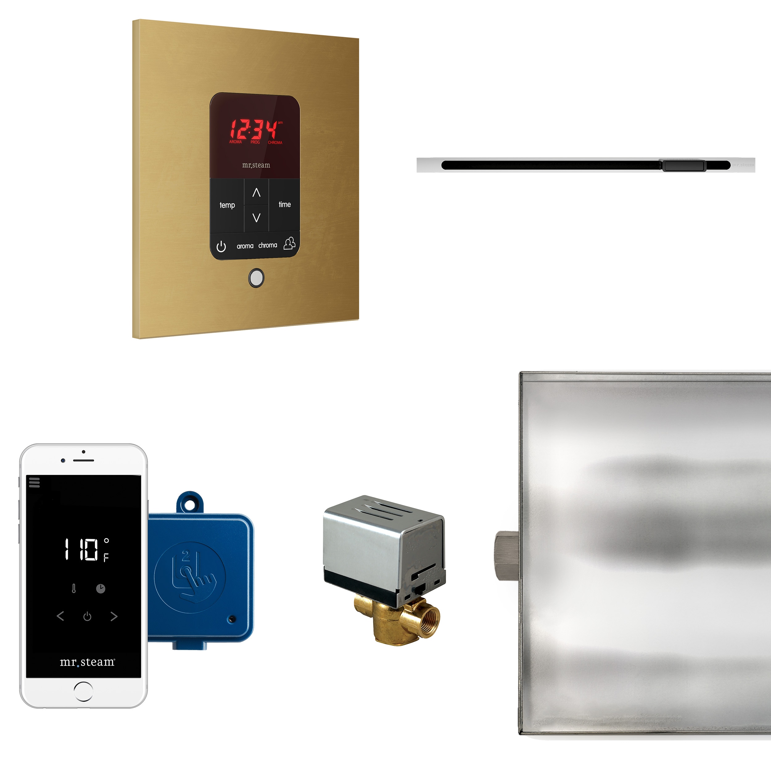 Mr. Steam BTLRL1SRAW 120-Watt Custom Plated/Unfinished Steam generator control kit
