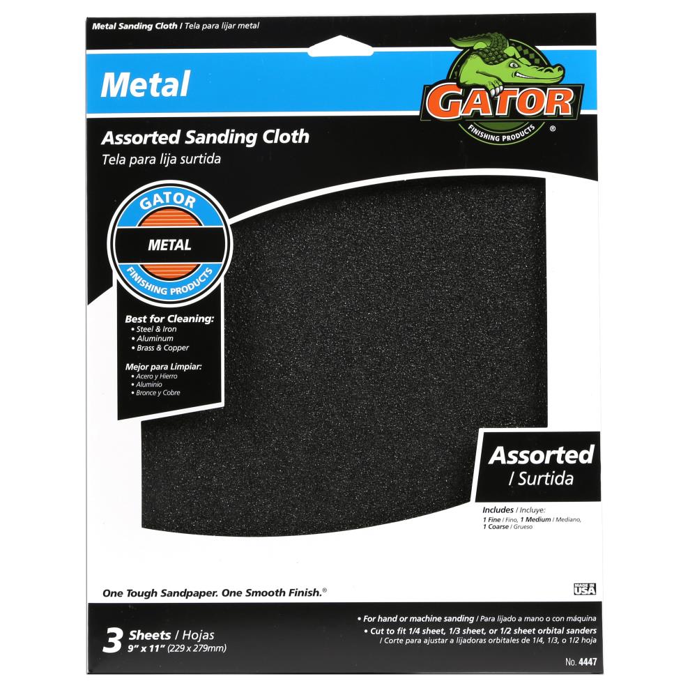 Gator Flexible Multi-surface Sanding Pads - Coarse Grit - Aluminum Oxide -  Black - 3-Pack 4157-012