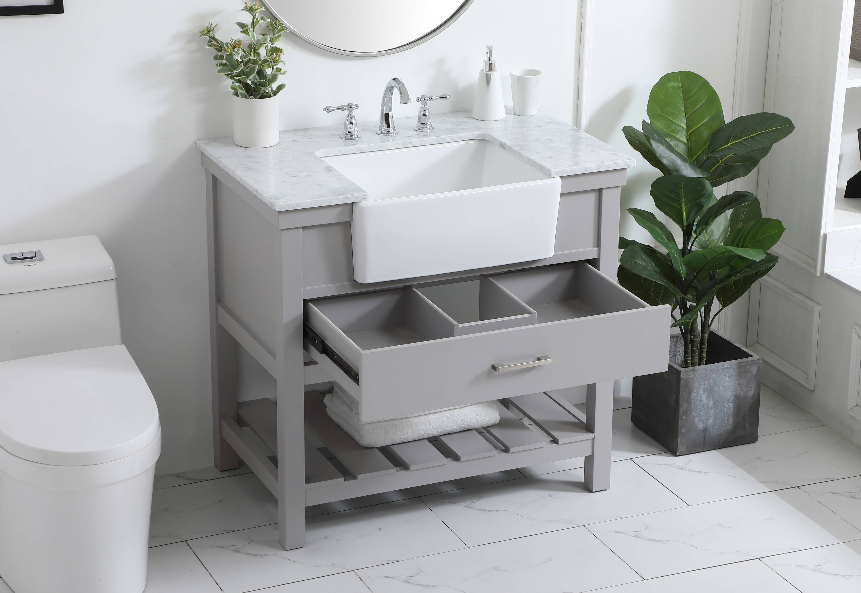 Elegant Decor HF180408GR Bath-Vanity-Combo - View #4