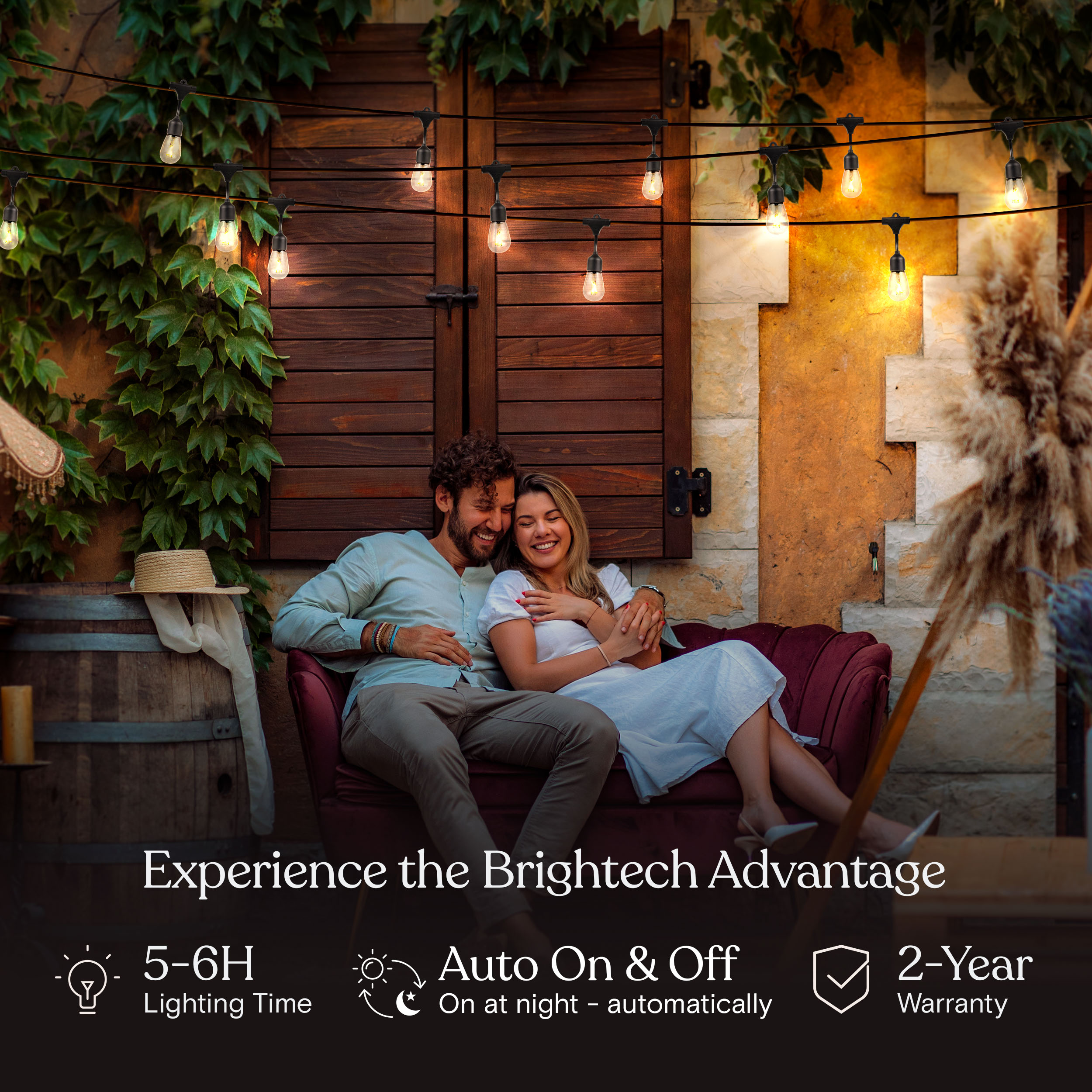 Brightech SLR-48HG-SW-FL Patio-String-Lights - View #2