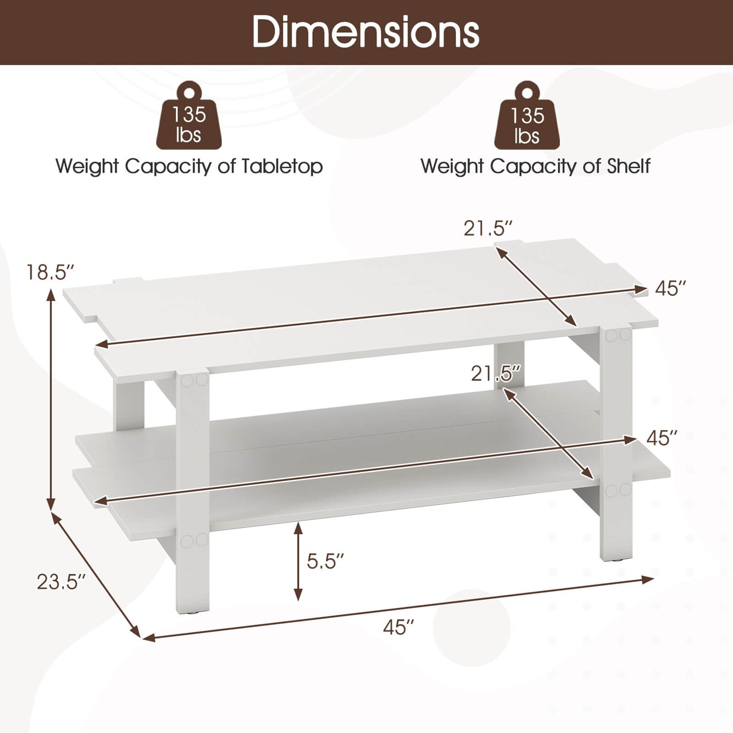 Costway CSHY003962 Coffee-Tables - View #3