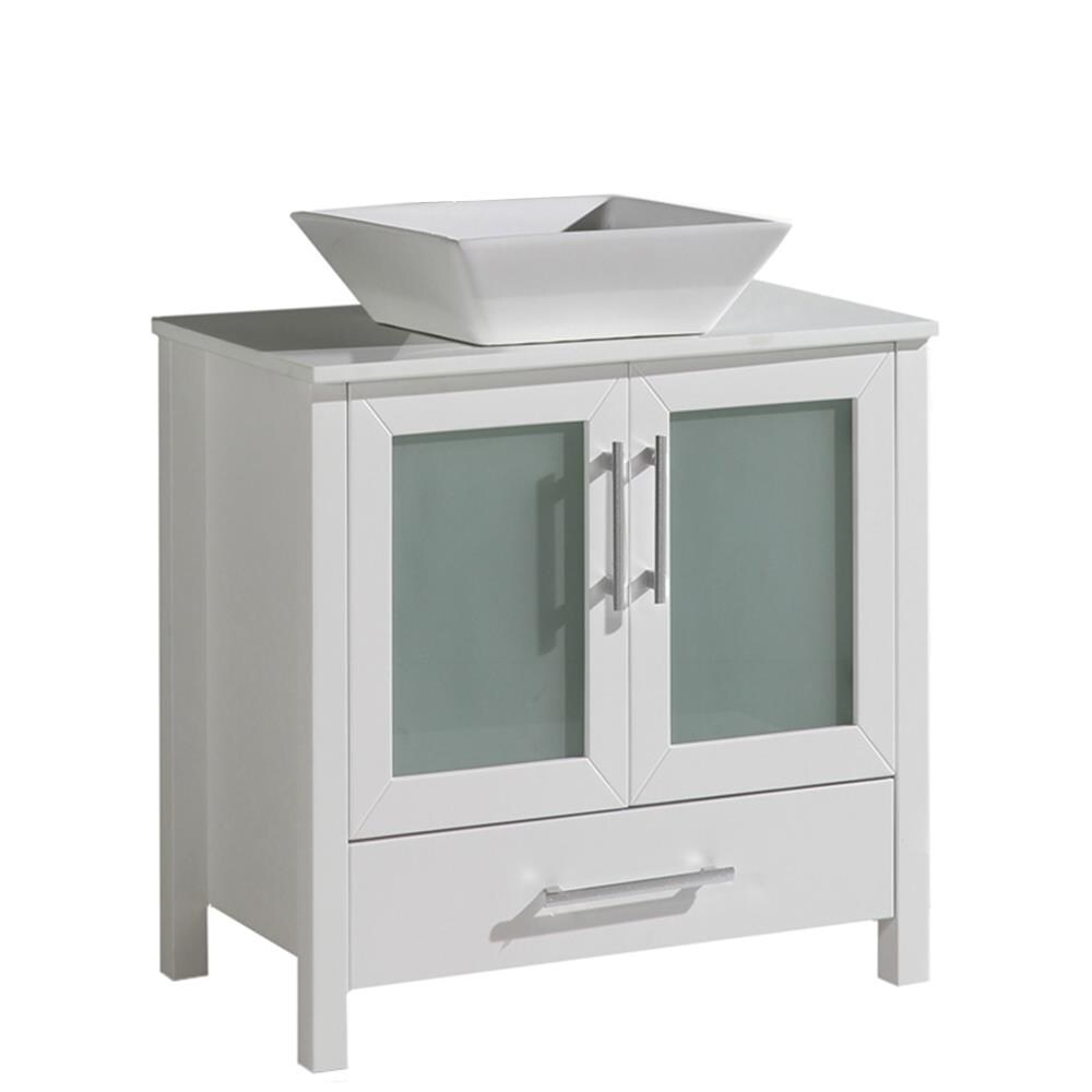 Mtd Vanities 24 In White Double Sink Bathroom Vanity With White Quartz Top In The Bathroom Vanities With Tops Department At Lowes Com