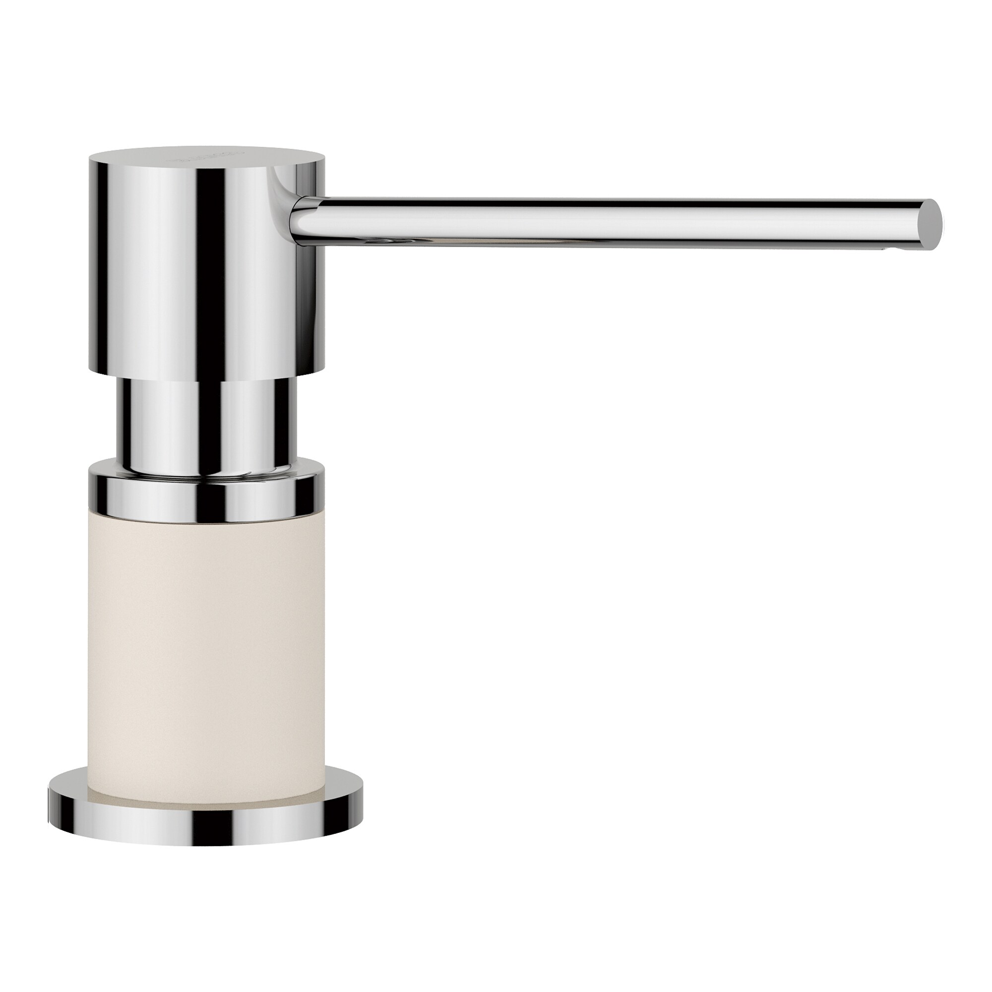 BLANCO 443043 Soft White 13.5-oz. Capacity Deck-mount Soap and Lotion Dispenser