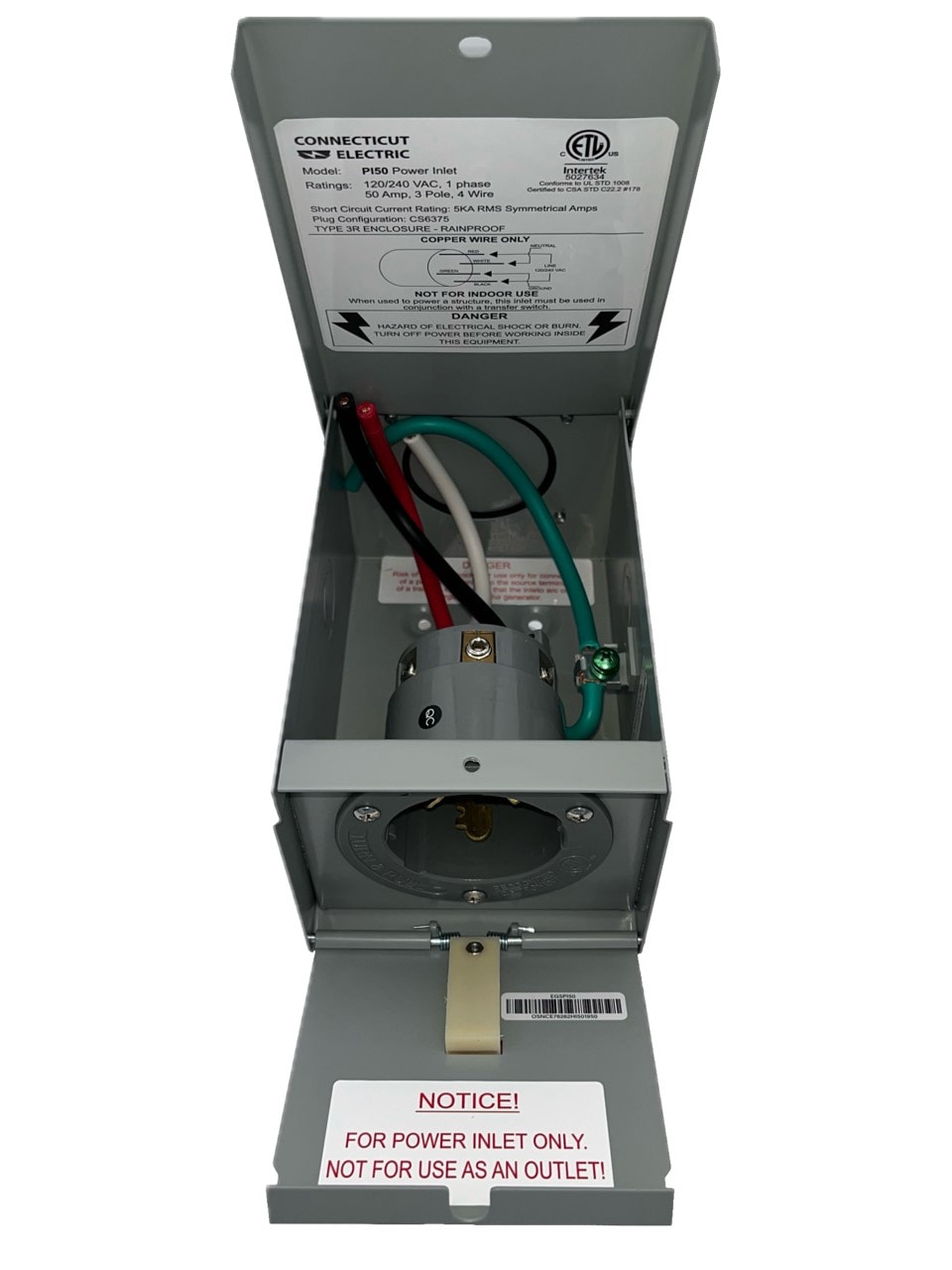 Connecticut Electric EGSPI30 Generator-Power-Inlet-Boxes - View #2