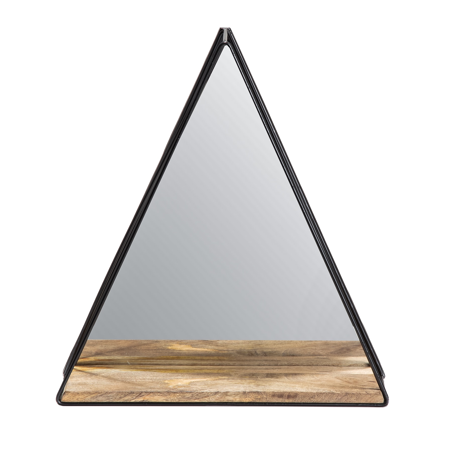 Habitat 16-in W x 5-in H Triangle Black Framed Wall Mirror in the 