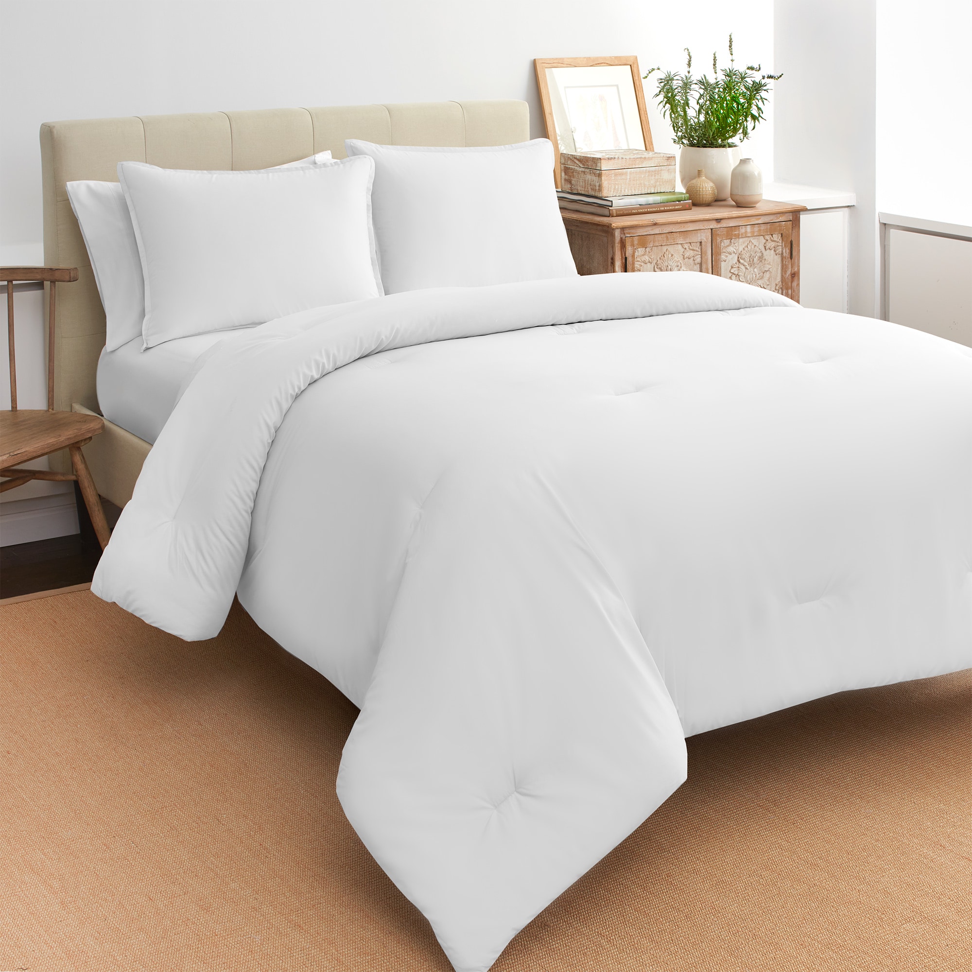 Cooling Cotton Percale Duvet Cover Size Full/Queen in White | Best Luxury Sheets for Hot Sleepers by Brooklinen - Holiday Gift Ideas