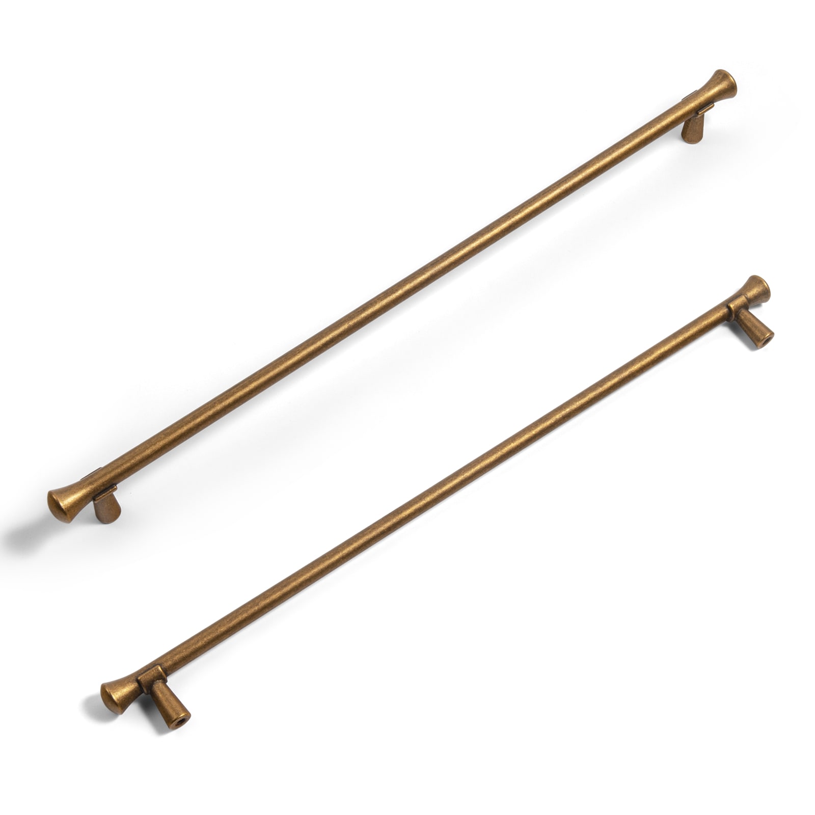 Antique Brass 12-5/8" Bar Handle Pull Set
