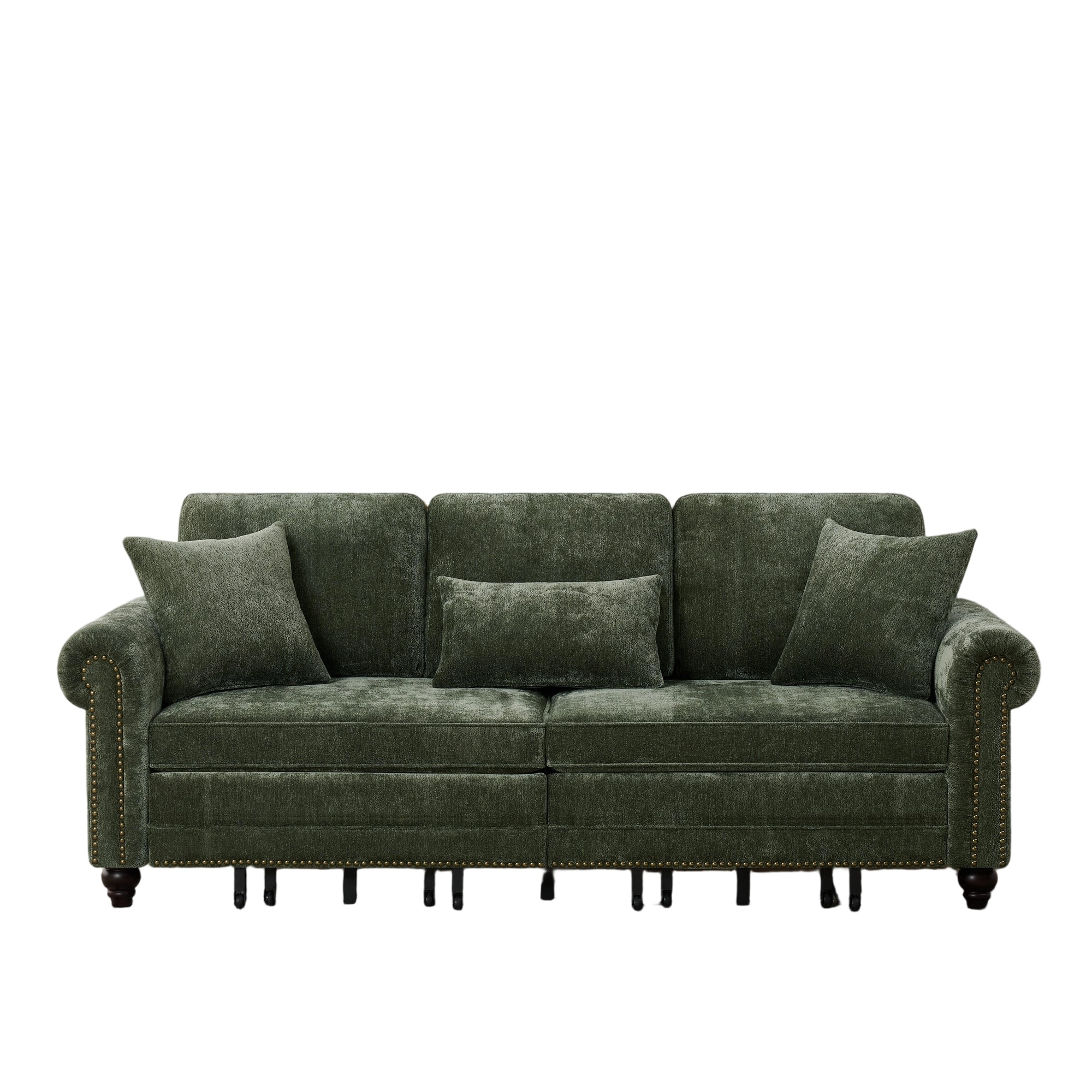 Green Contemporary/Modern Chenille Sofa bed