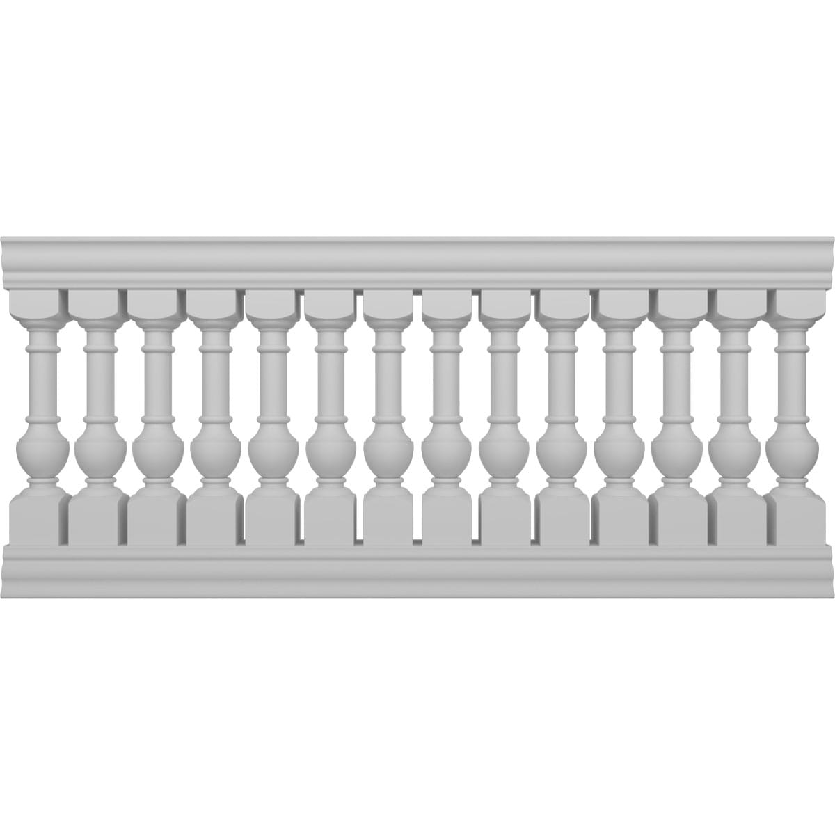 Ekena Millwork BALK40X084YOD FiberThane 7-Feet x 40-Inches York Fiberglass Deck Rail Kit
