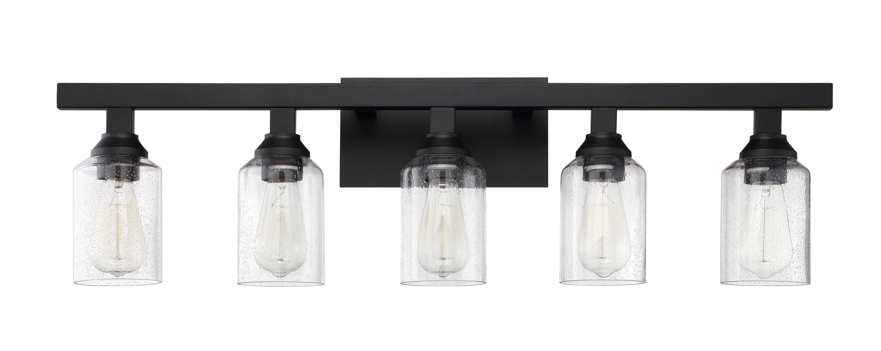 Craftmade Chicago 35.75-in 5-Light Black Transitional Vanity Light ...