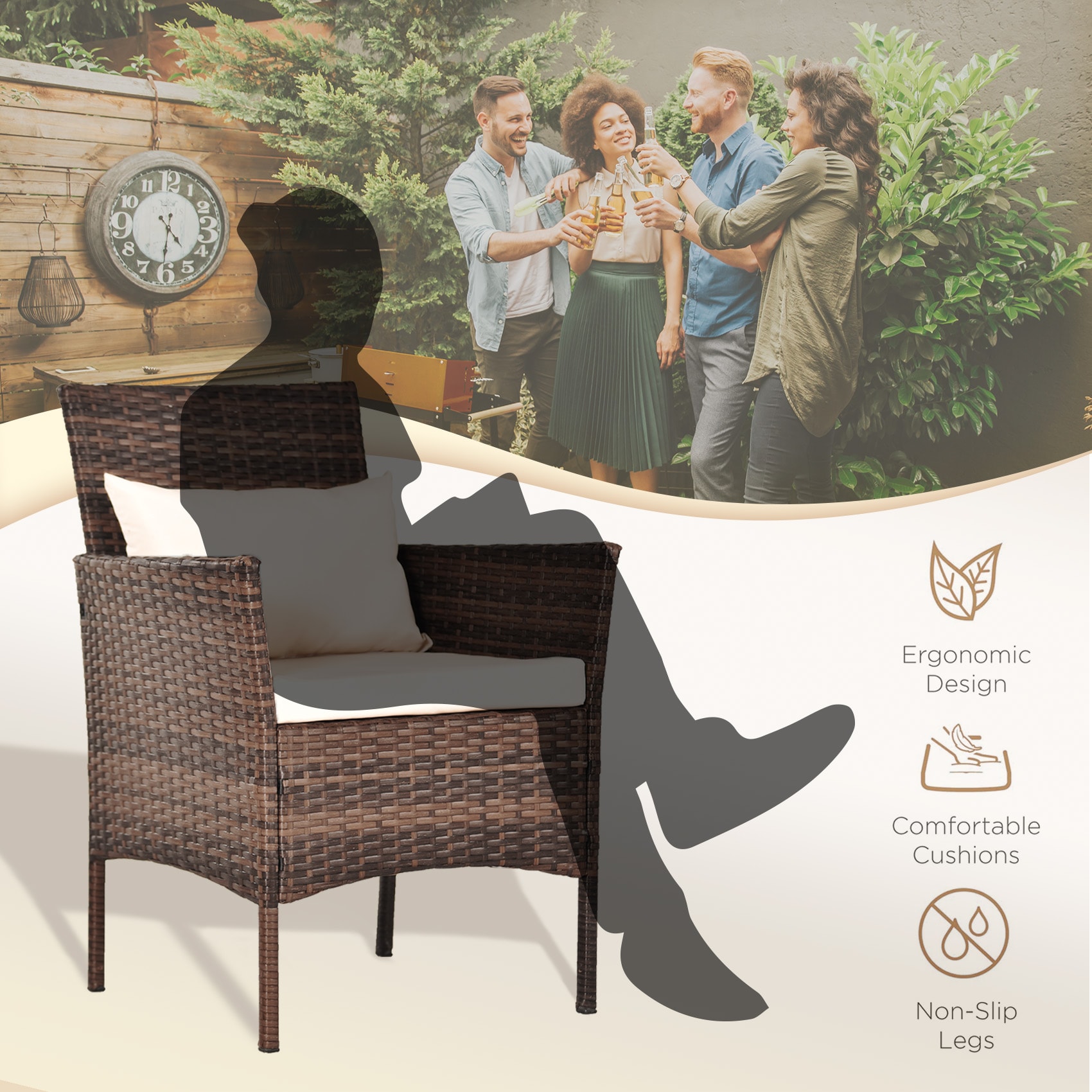 Grearden HZ022-BR Patio-Conversation-Sets - View #5