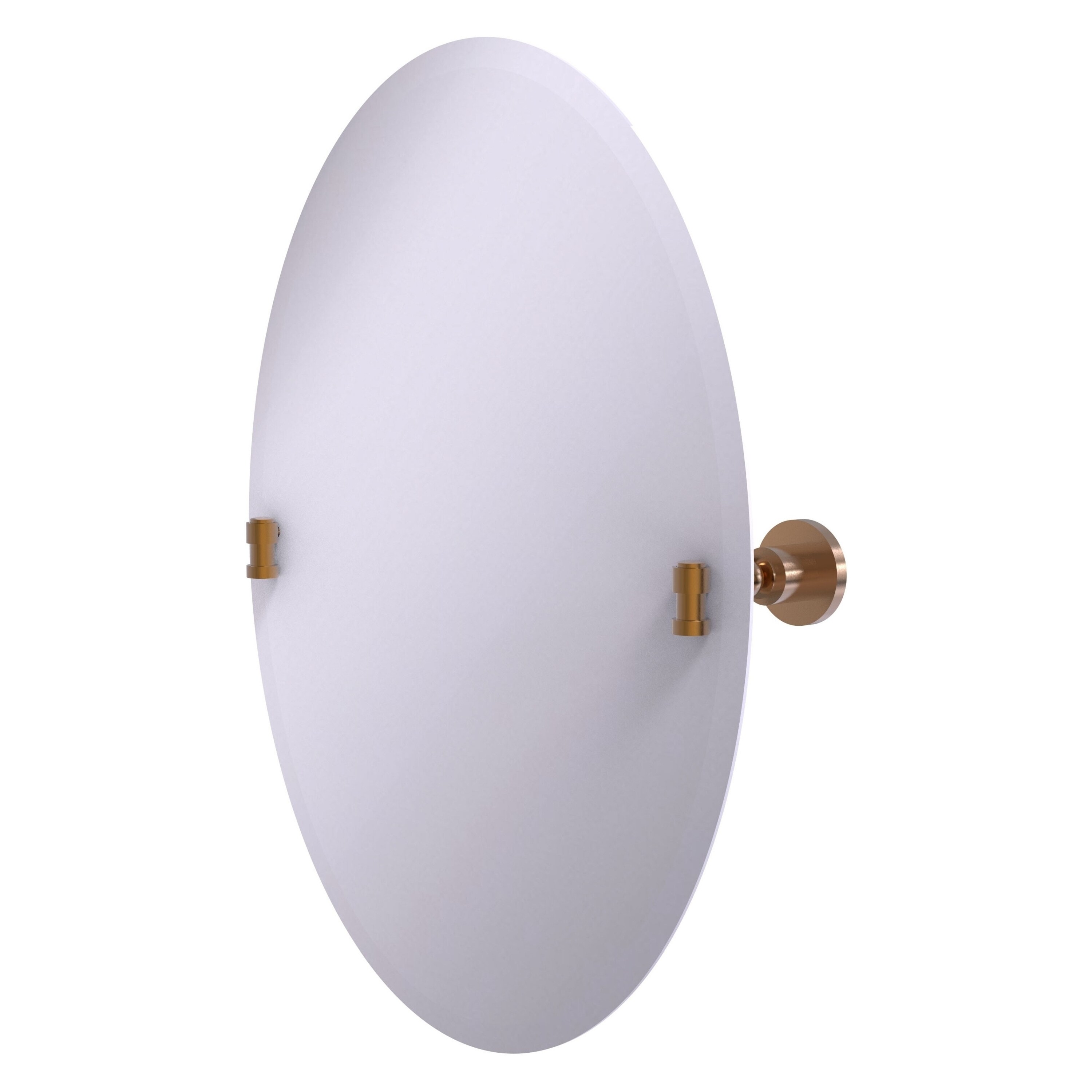 Allied Brass WS-91-BBR Washington Square 21-Inches x 28-Inches Beveled Frameless Oval Tilting Bathroom Vanity Mirror ( Brushed Bronze )